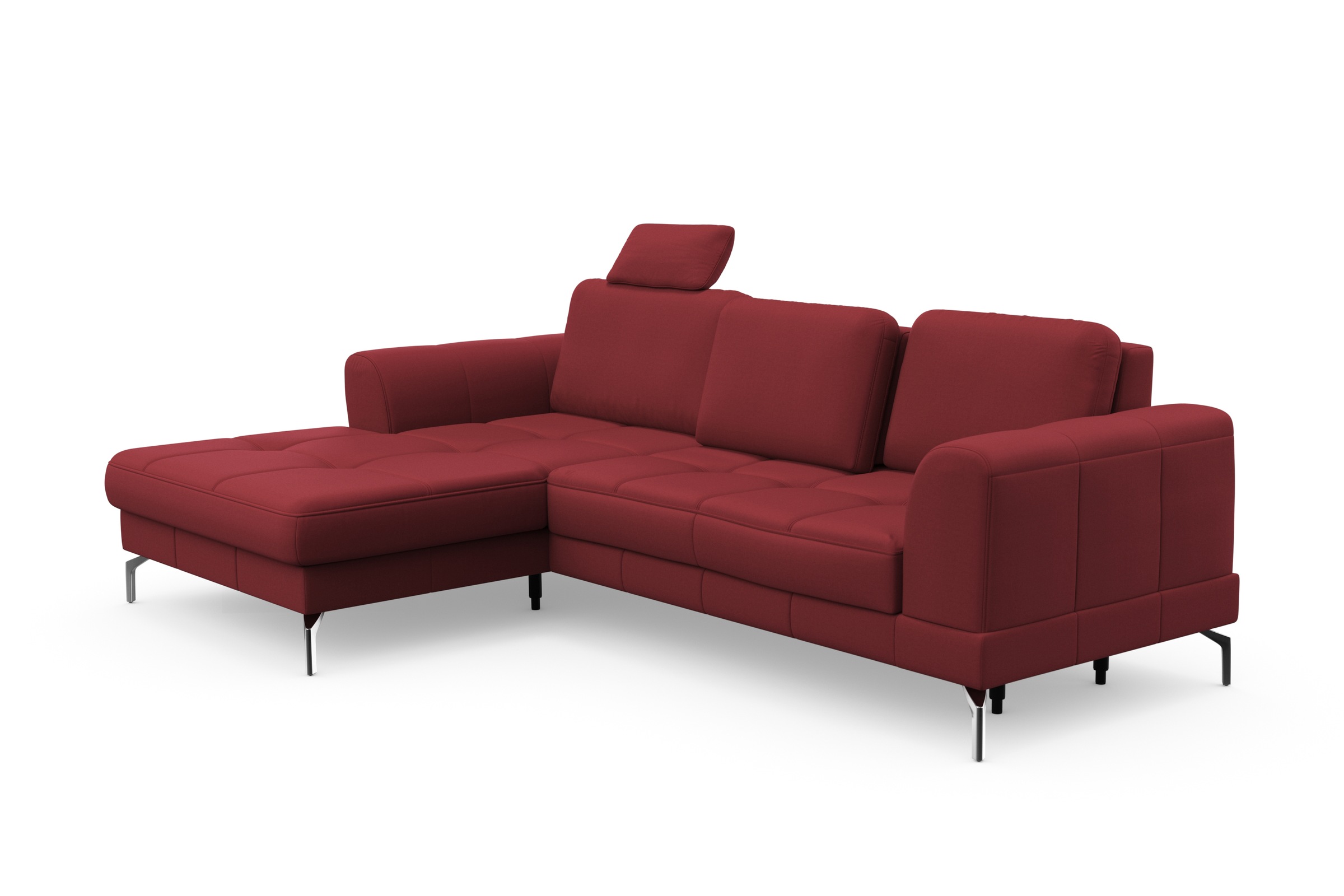 sit&more Ecksofa »Bendigo L-Form«, inklusive Sitztiefenverstellung, Bodenfreiheit 15 cm, 2 Fussfarben