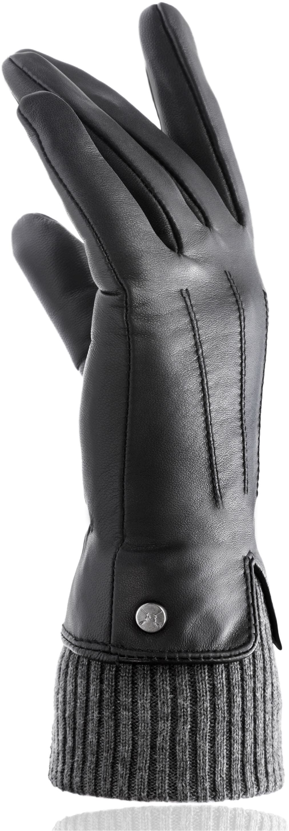 PEARLWOOD Gants en cuir Touchscreen proofed - mit 10 Fingern bedienbar