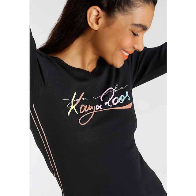 ♕ KangaROOS Langarmshirt, mit trendig farbigen Logoschriftzug - NEUE  KOLLEKTION versandkostenfrei auf