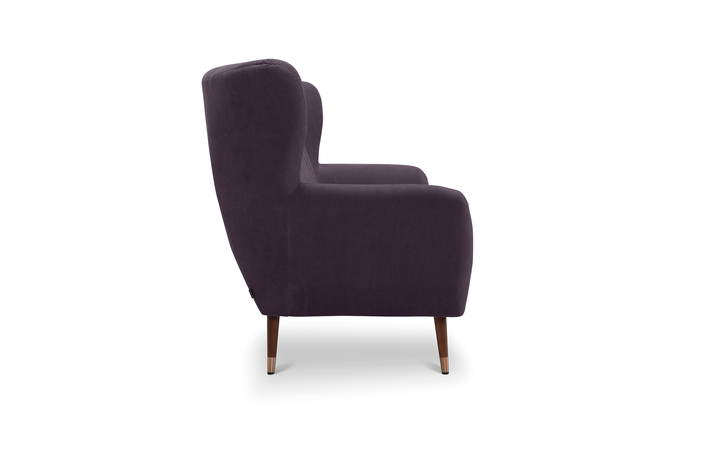 exxpo - sofa fashion 2-Sitzer »Polly, bequem mit hoher Rückenlehne, hohe Füsse, Ohrensesselcouch«, Küchensofa, hochwertige Bezugsvarianten und aktuelle Farben