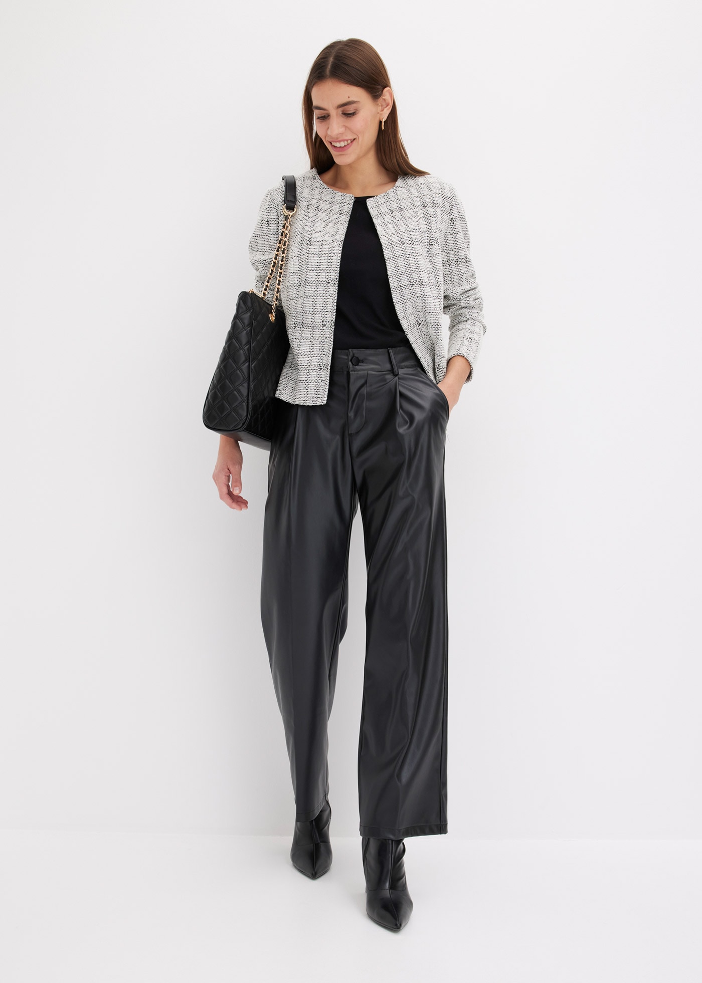 bonprix Strickjacke 1 lockere Passform, strukturierte Strickart, eleganter Stil