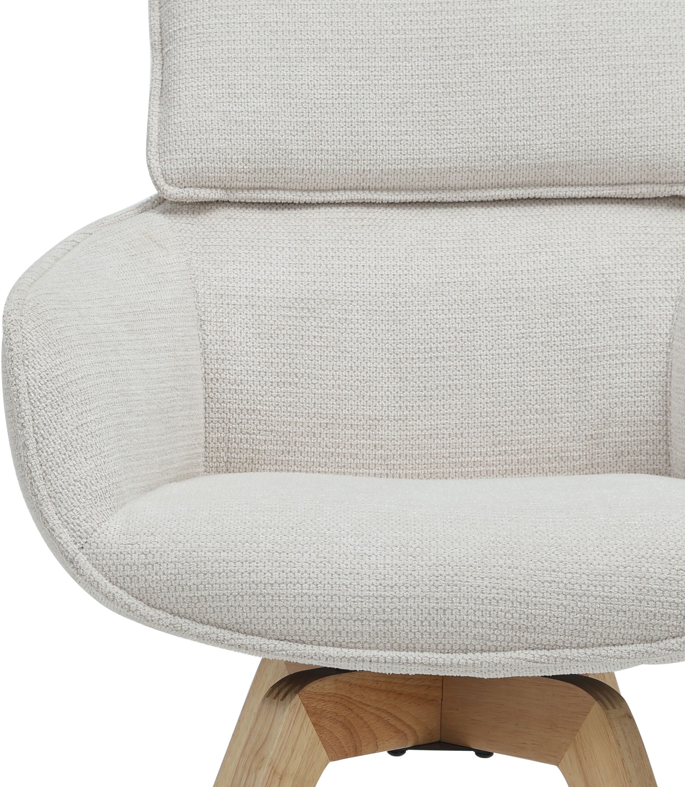 GOODproduct Chaise de salle à manger »Romilda« (Ensemble) 2 cuisrevêtement en tissu tissé facile d'entretien, structure métallique aspect bois