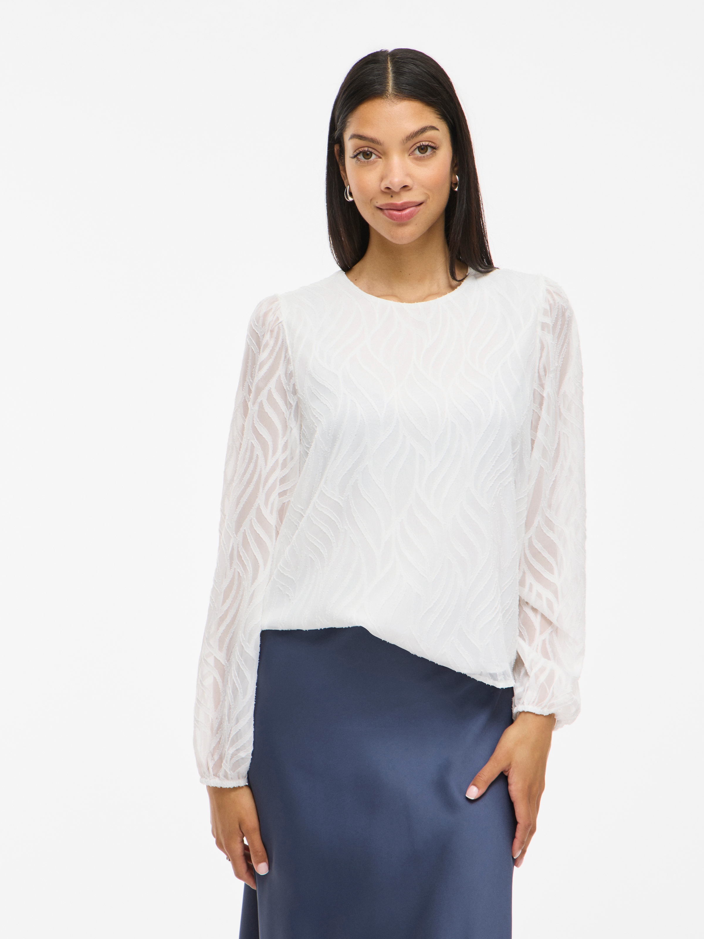 Image of Vila Blusenshirt "VIMIKA O-NECK L/S TOP - NOOS"