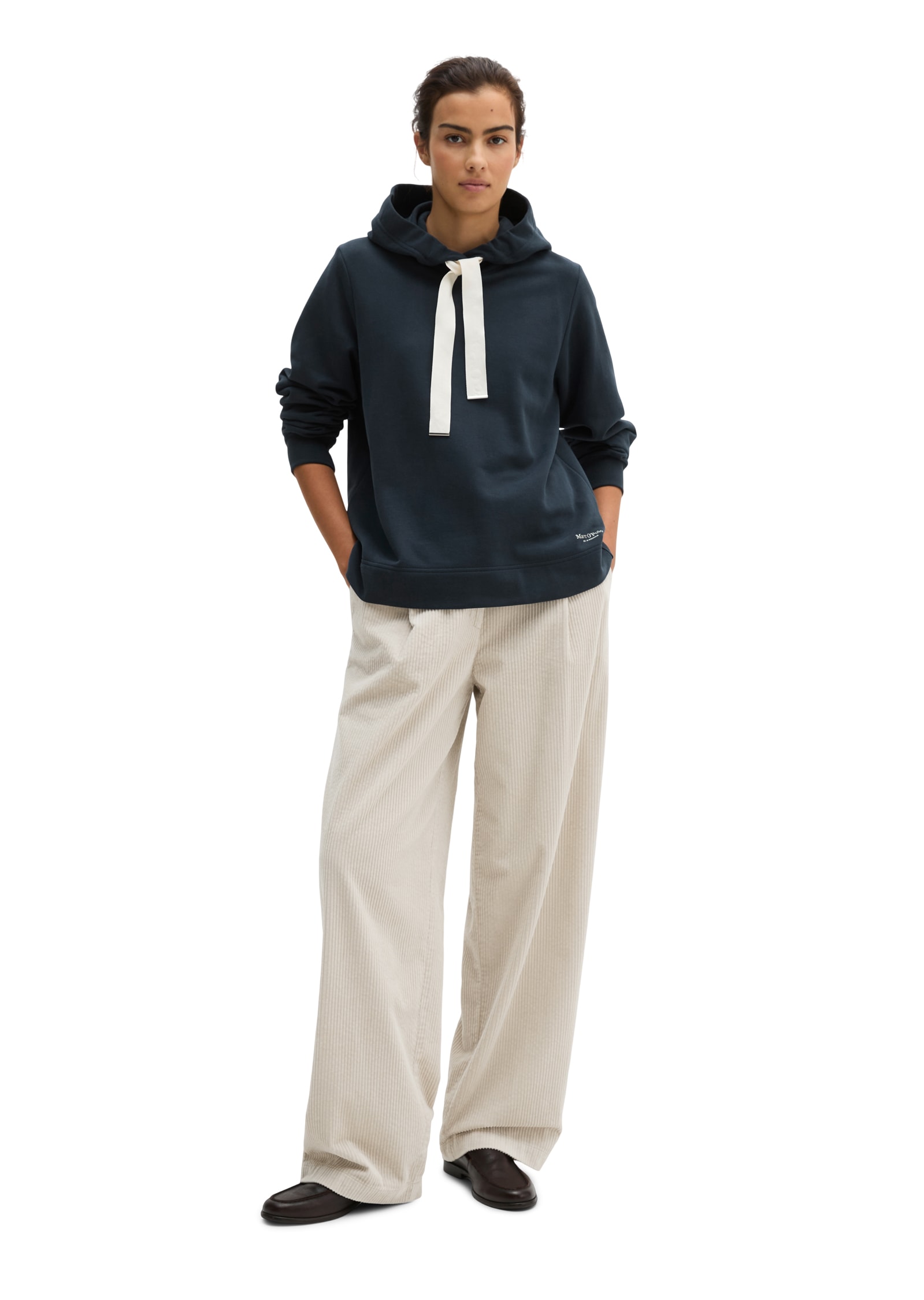 Marc O'Polo Hoodie , décontracté avec surface peau de pêche
