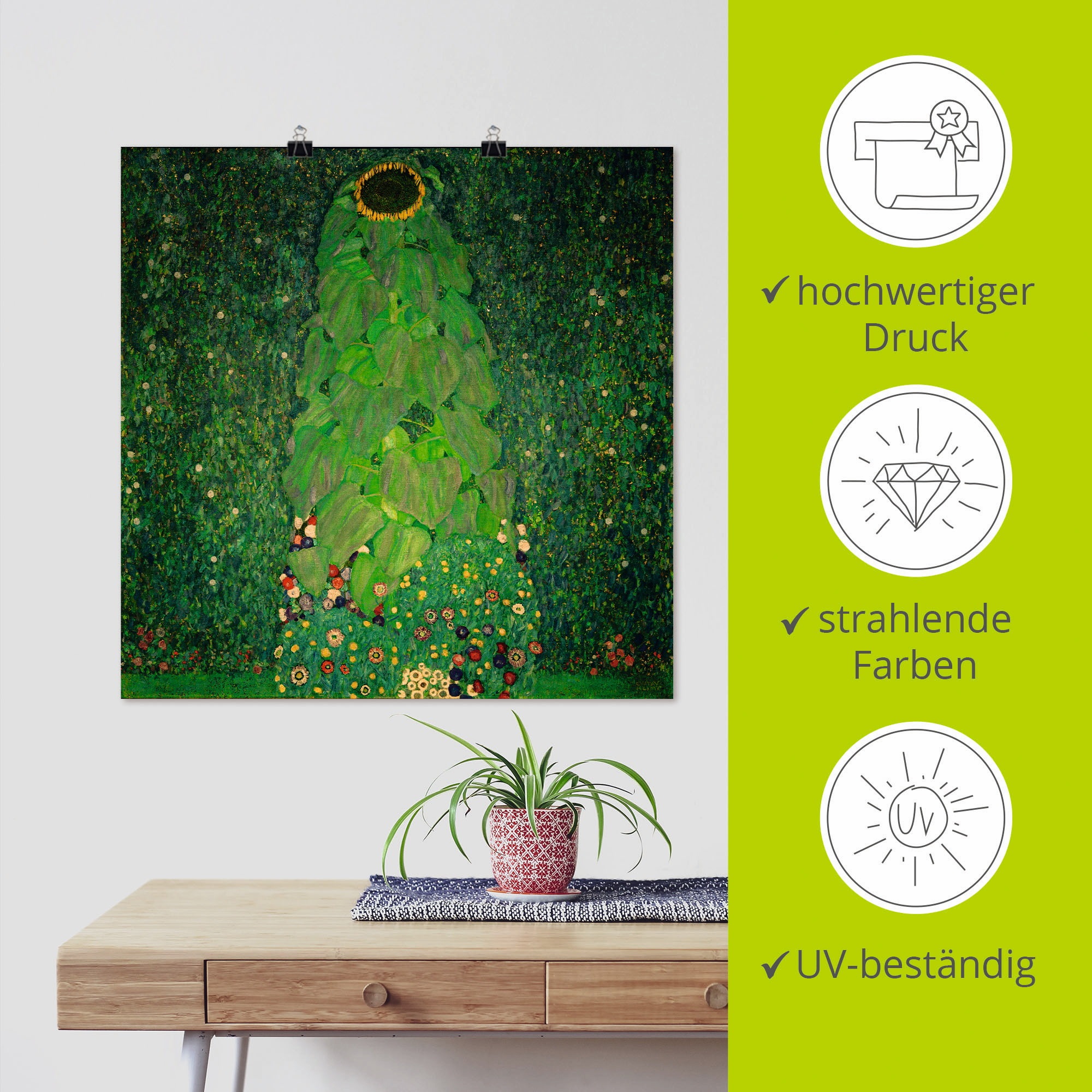 Artland Wandbild »Die Sonnenblume«, Blumen, (1 St.), als Leinwandbild, Poster in verschied. Grössen