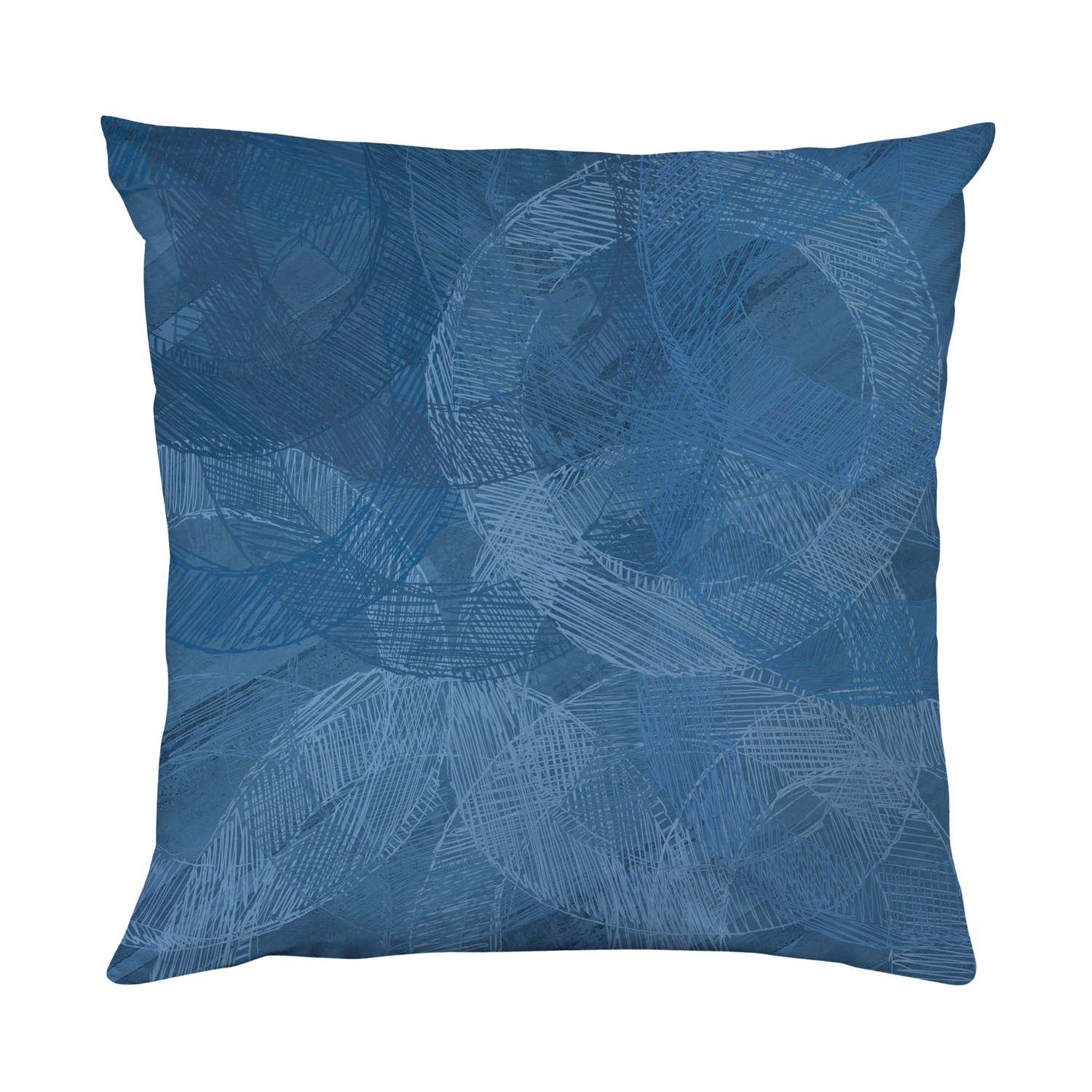 Image of queence Dekokissen "Blaues Wasser" Beidseitig bedruckte Kissenhülle, Kissen 40x40cm, inkl. Reissverschluss