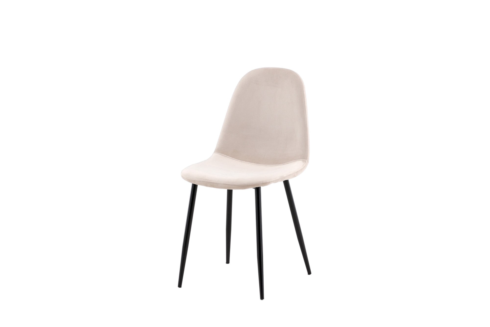 Venture Home Chaise de salle à manger »Polar, 2er-Set Esszimmerstühle in Beige-Samt, 150 kg belastbar« () 2 cuisChaise rembourrée, revêtement en velours, pieds en métal, arrondi, moderne
