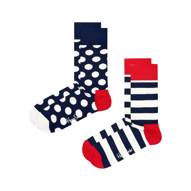 ♕ Happy Socks Socken »2-Pack Classic Big Dot Socks«, (Packung, 2 Paar),  Dots & Stripes versandkostenfrei kaufen