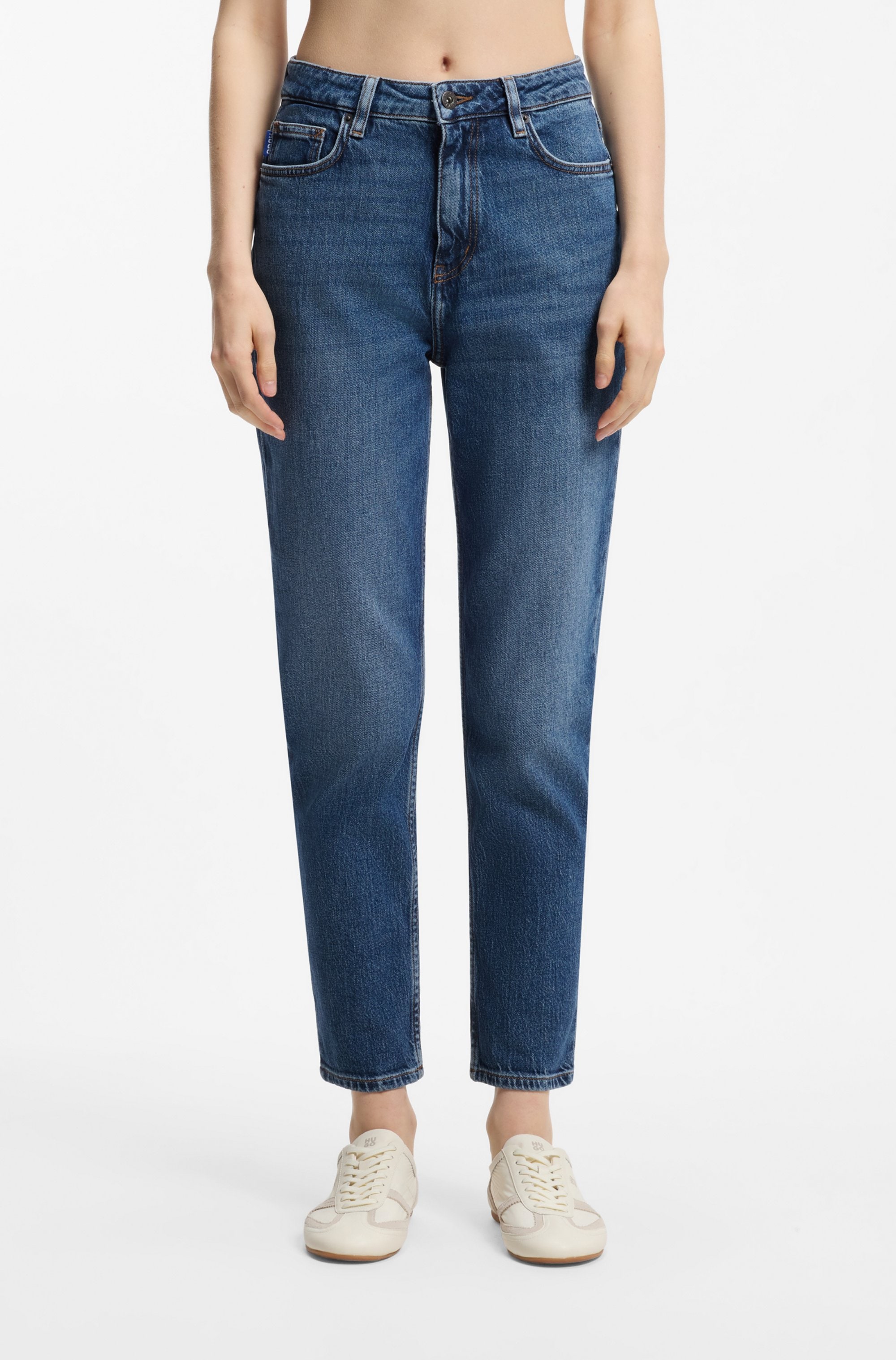 HUGO Blue Jeans mom »Noe« Straight Fit Jeans mit hoher Leibhöhe