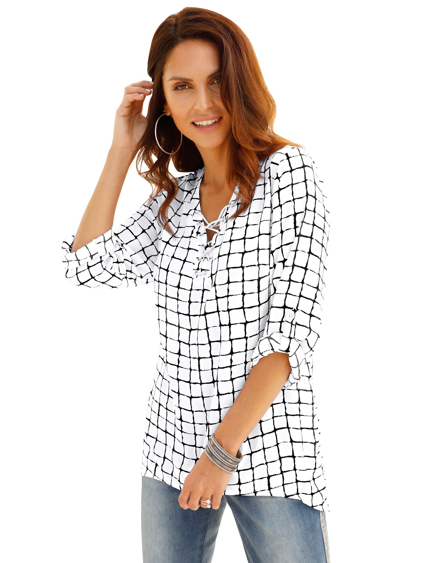 Bluse in zarter Crêpe-Qualität
