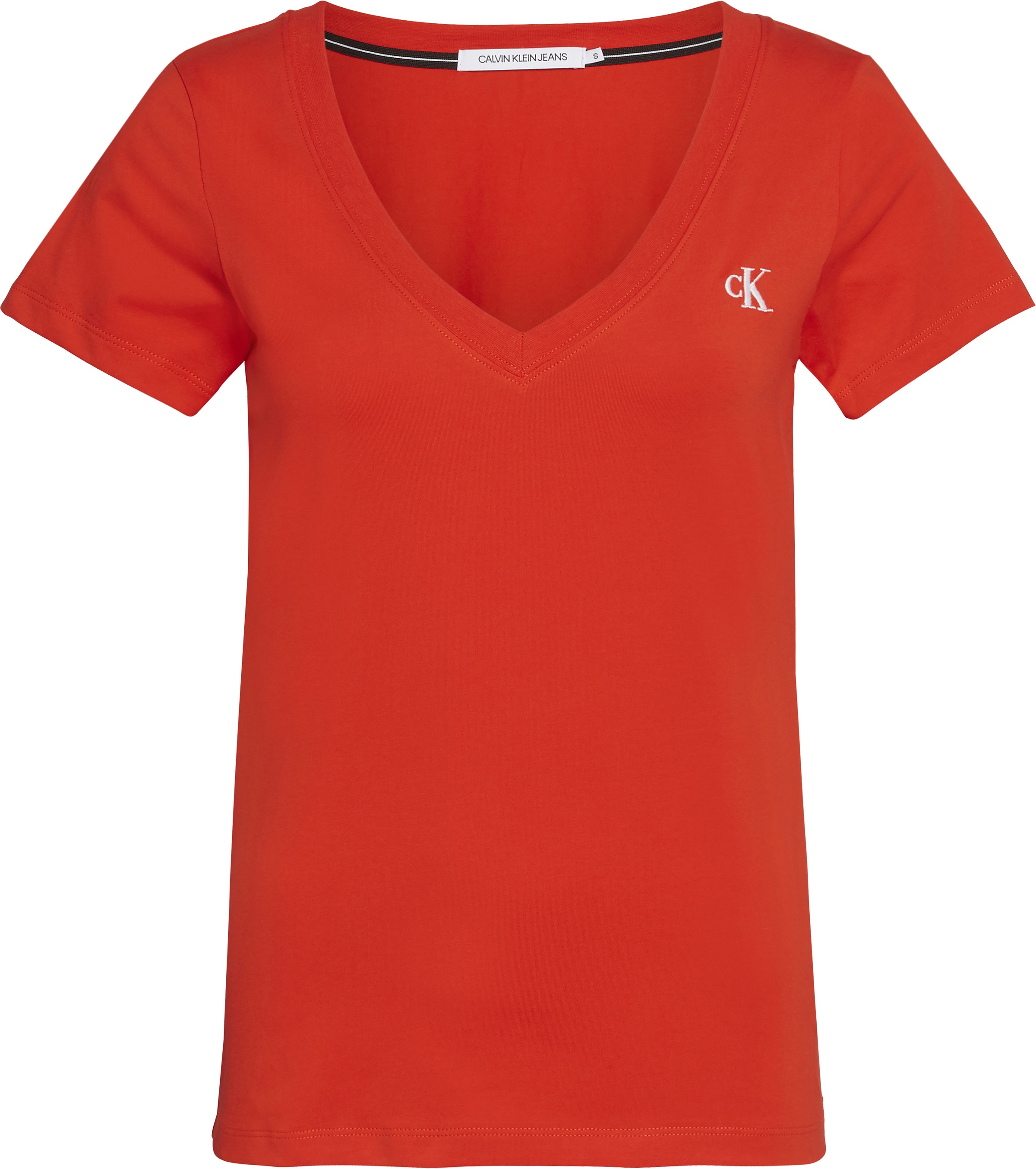 Image of Calvin Klein Jeans V-Shirt »CK EMBROIDERY STRETCH V-NECK«, mit CK Logo-Stickerei bei Ackermann Versand Schweiz