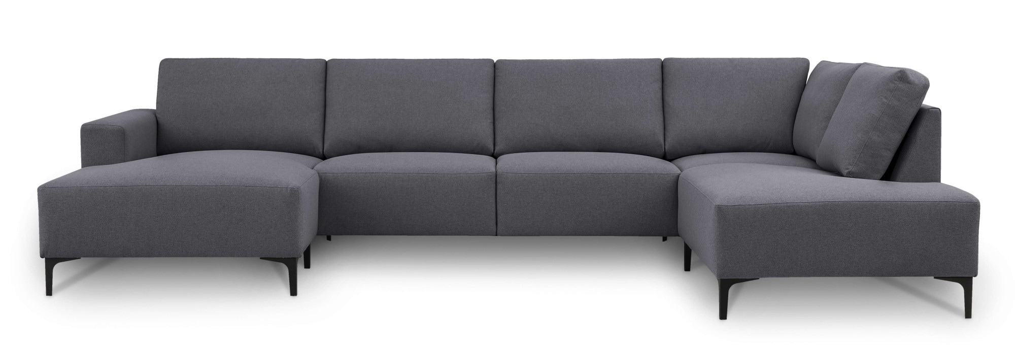 Home affaire Wohnlandschaft »Tournon U-Form, XXL Sofa, Breite 333 cm, Webstoff, Chenille«, Designsofa im nordischen Stil, Wellenunterfederung, Metallfüsse