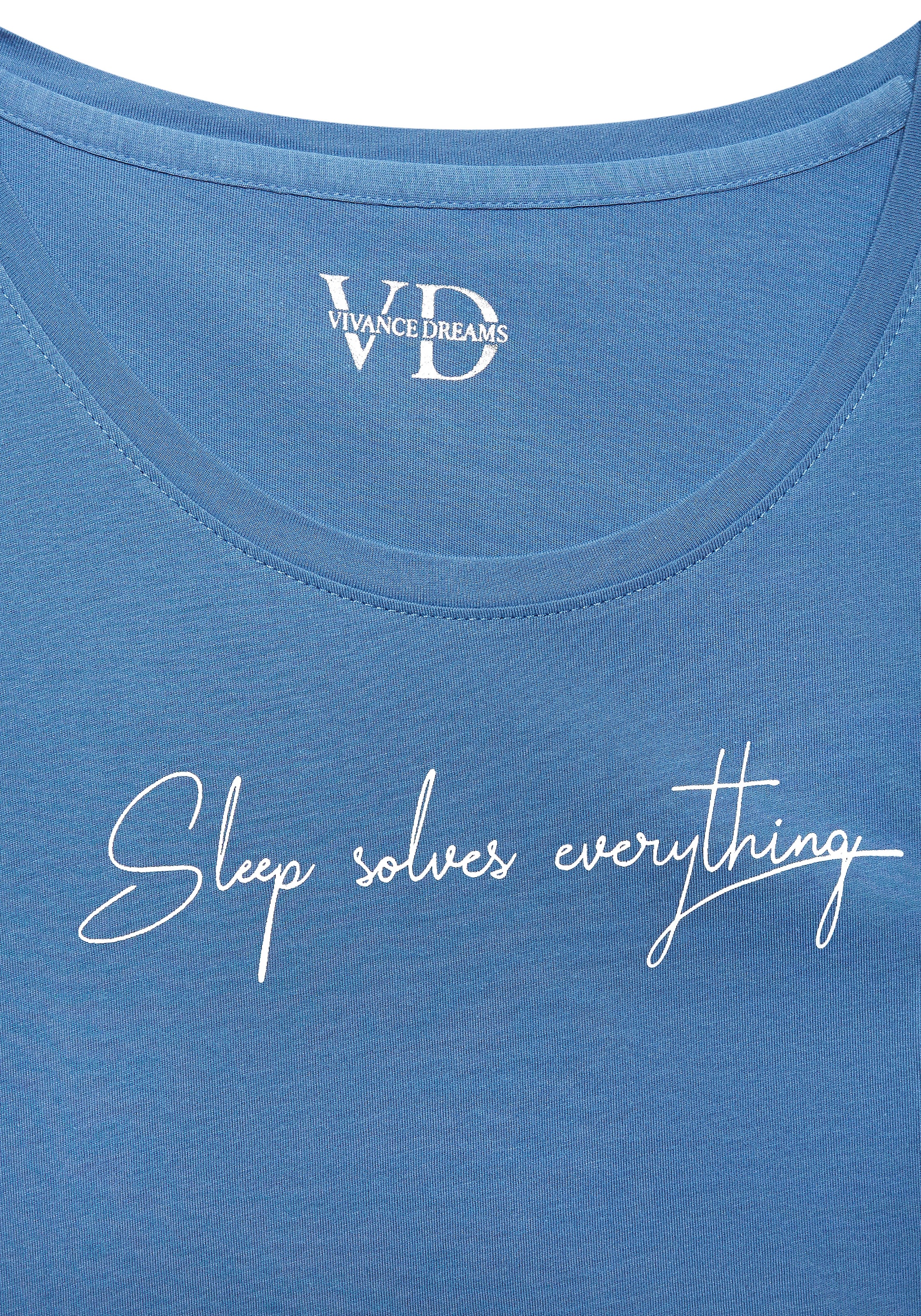 Vivance Dreams Pyjama Set, 2 tlg. Mit schönem Alloverprint