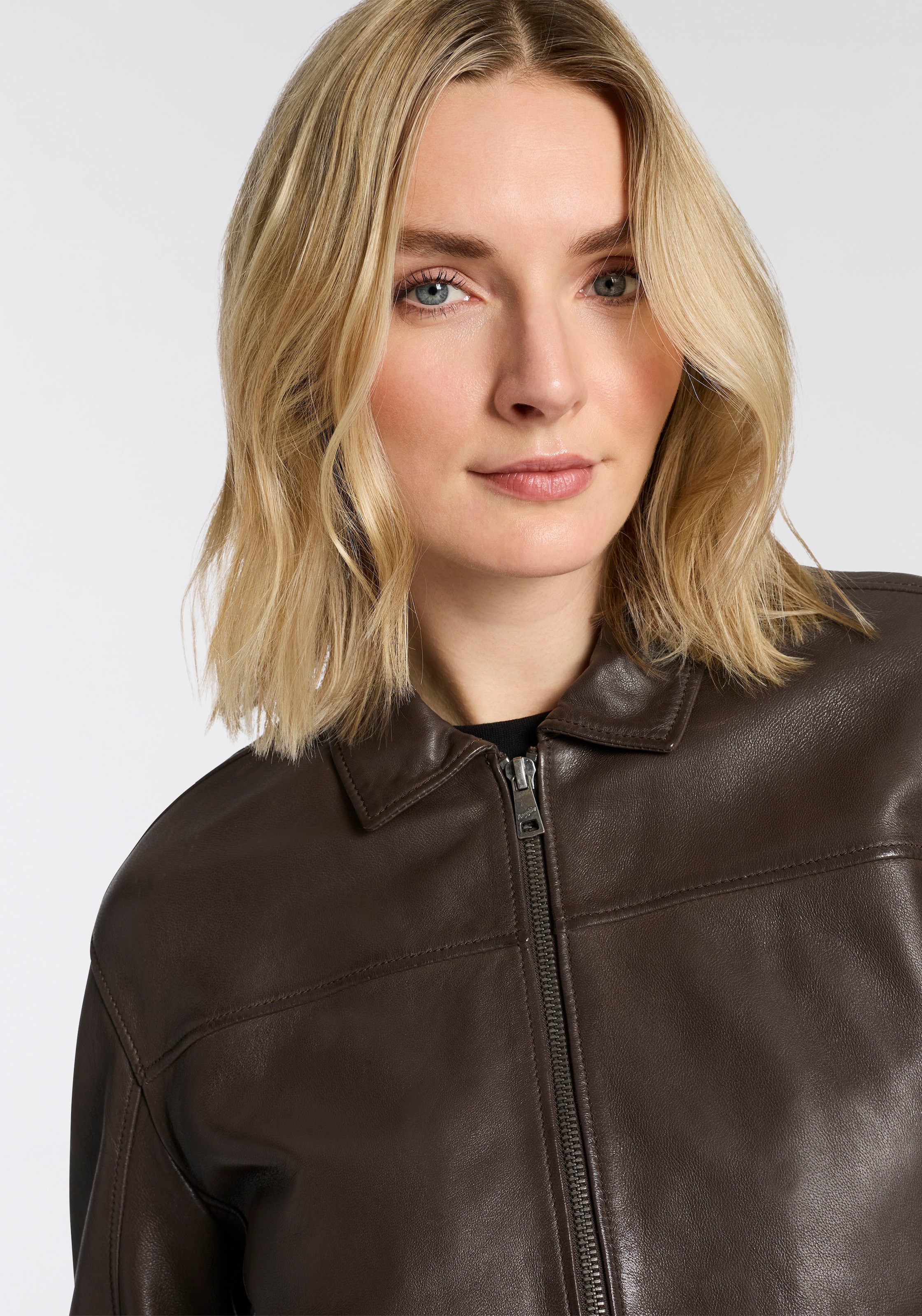 Mauritius Veste en cuir »MWTylli OS OT« mit Elastikbund