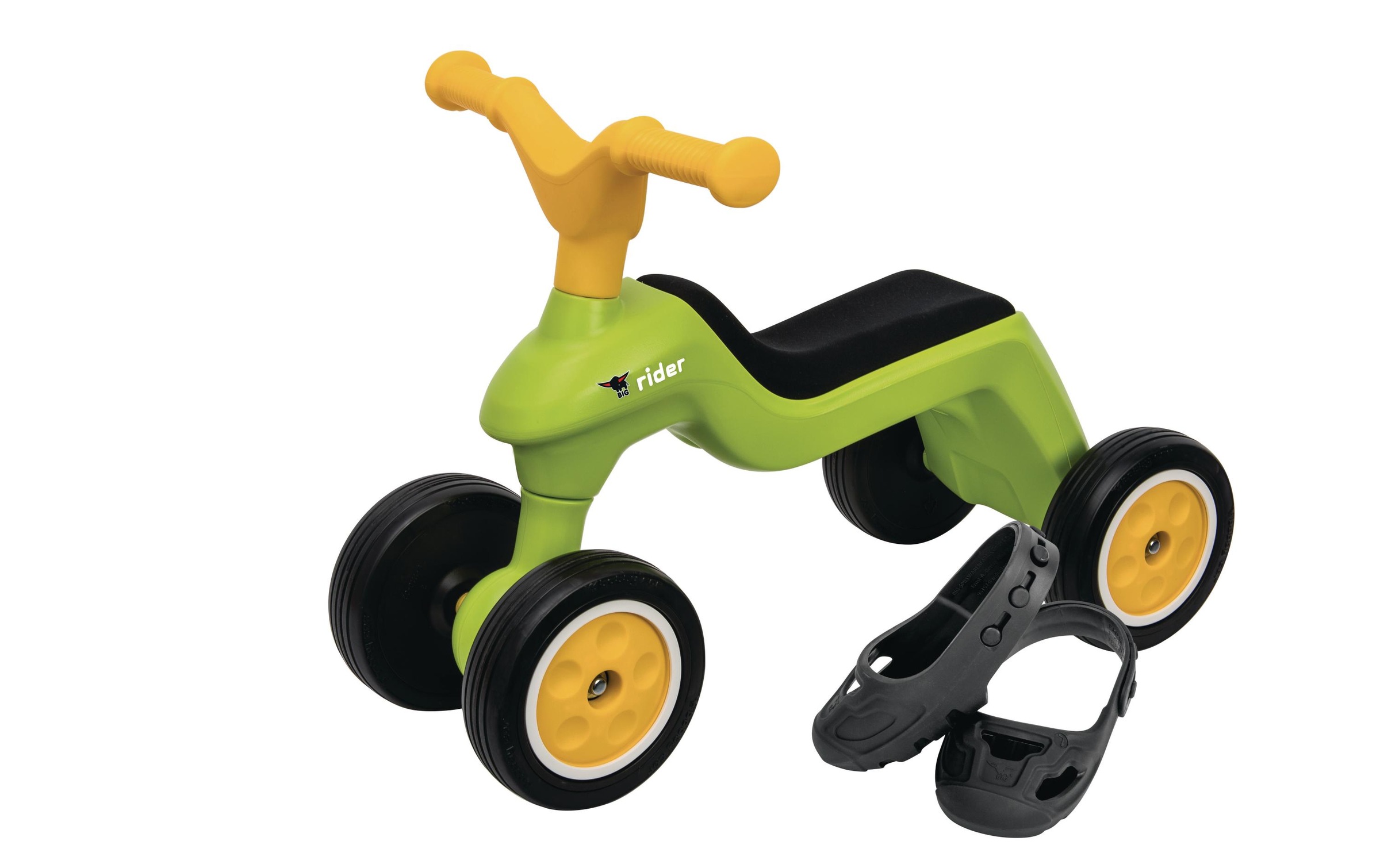 Image of BIG Rutscherauto »BIG Rider + BIG Shoe Care, grün/gelb« bei Ackermann Versand Schweiz