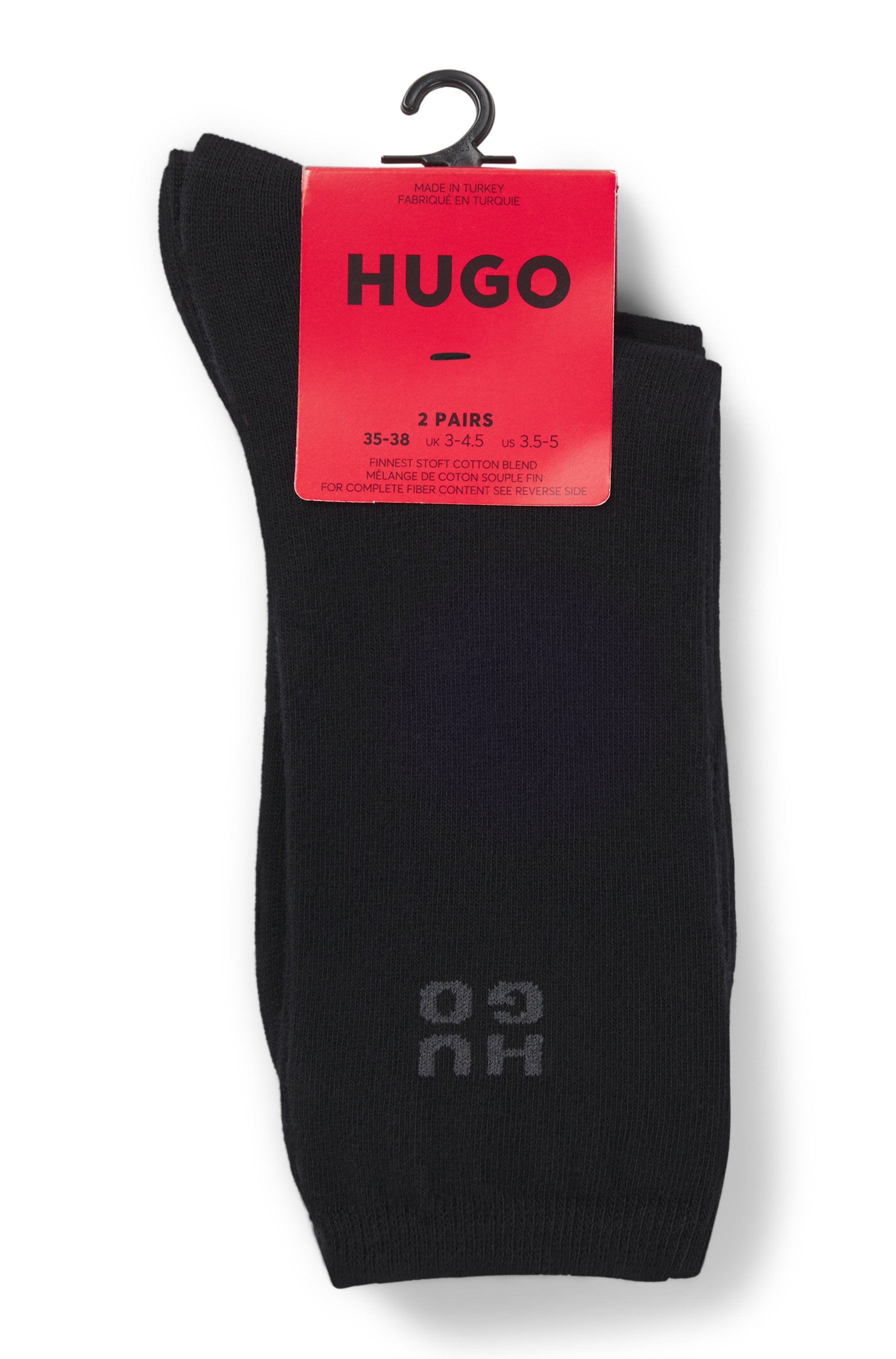 HUGO Underwear Chaussettes »2P RS UNI LOGO CC« 2 Couple tlg. mit dezentem Logo, nahtlose Verarbeitung