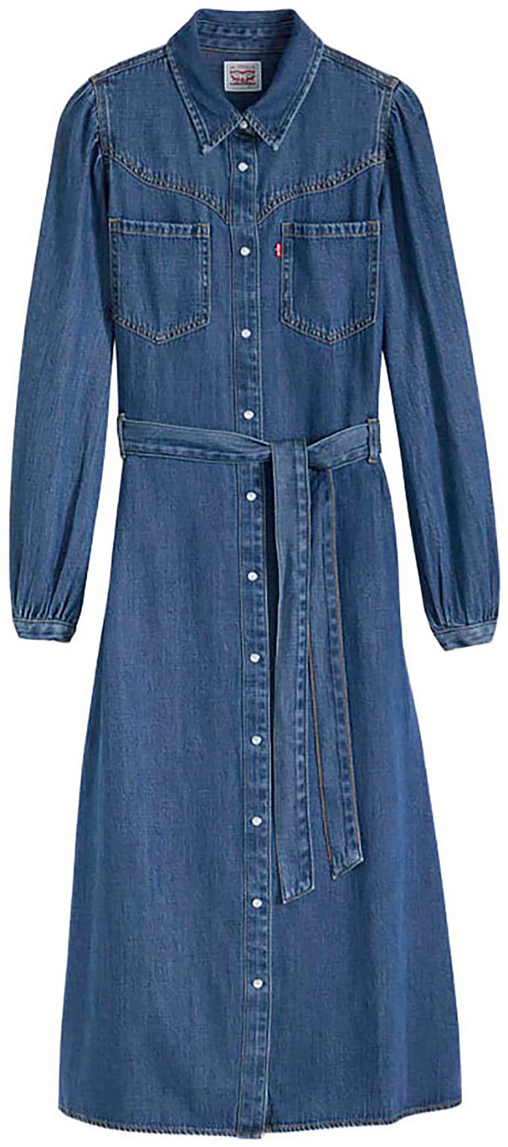 Levi's® Robe en jean »JOURNEY LS MAXI DRESS« Poches pour les mains mit Bindegürtel