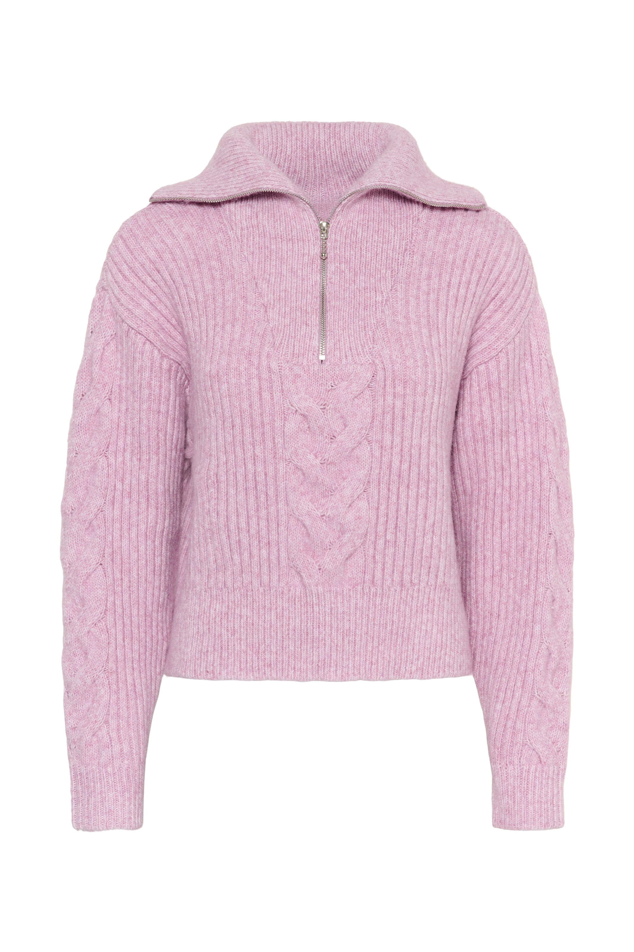 Saint Tropez Troyer »TalmaSZ Pullover« mélange de matériaux, coupe régulière, motif en torsades
