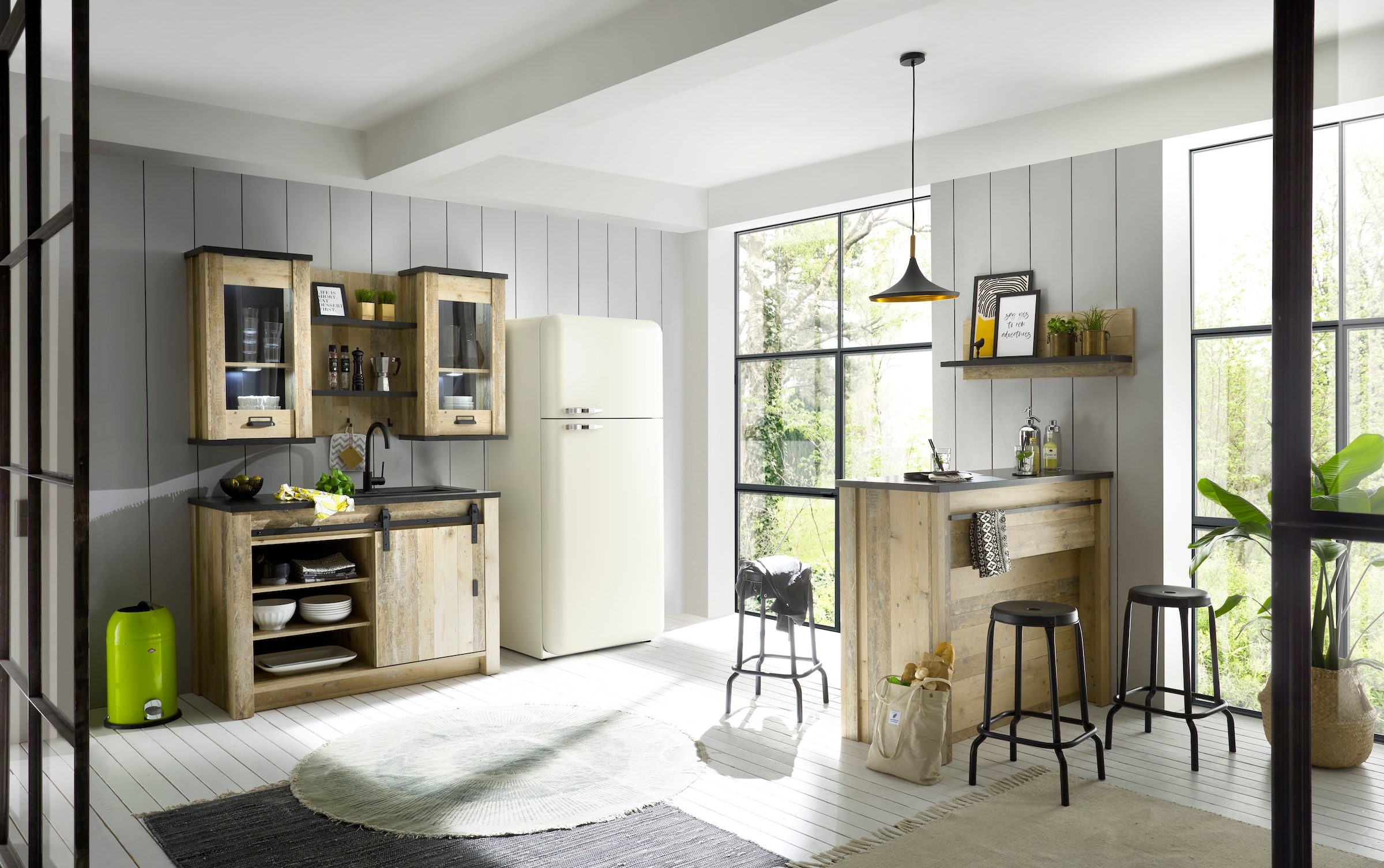Home affaire Pantryküche »Sherwood« Breite 160 cm, ohne E-Geräte
