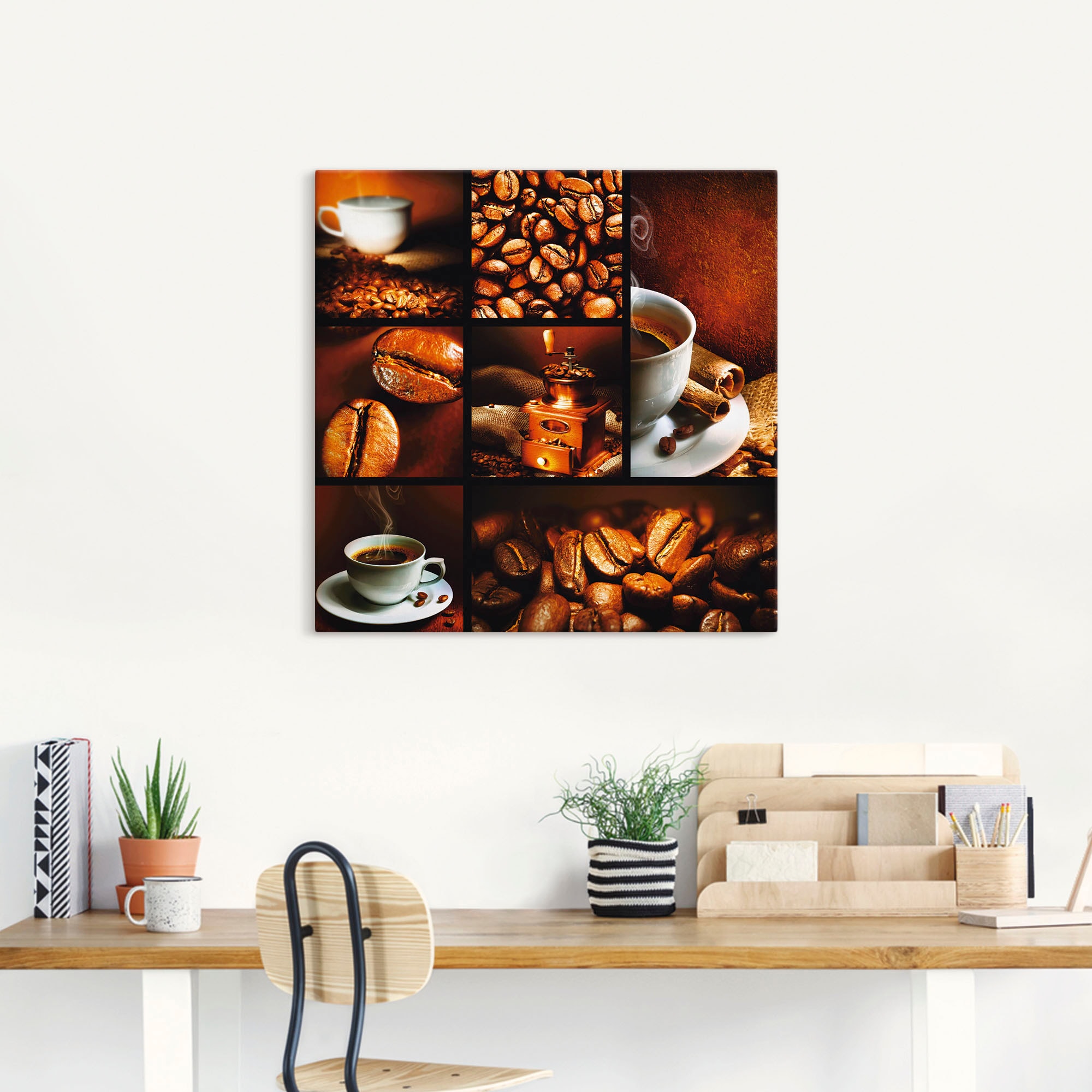 Artland Wandbild »Kaffee Collage«, Getränke, (1 St.), als Leinwandbild, Poster, Wandaufkleber in verschied. Grössen