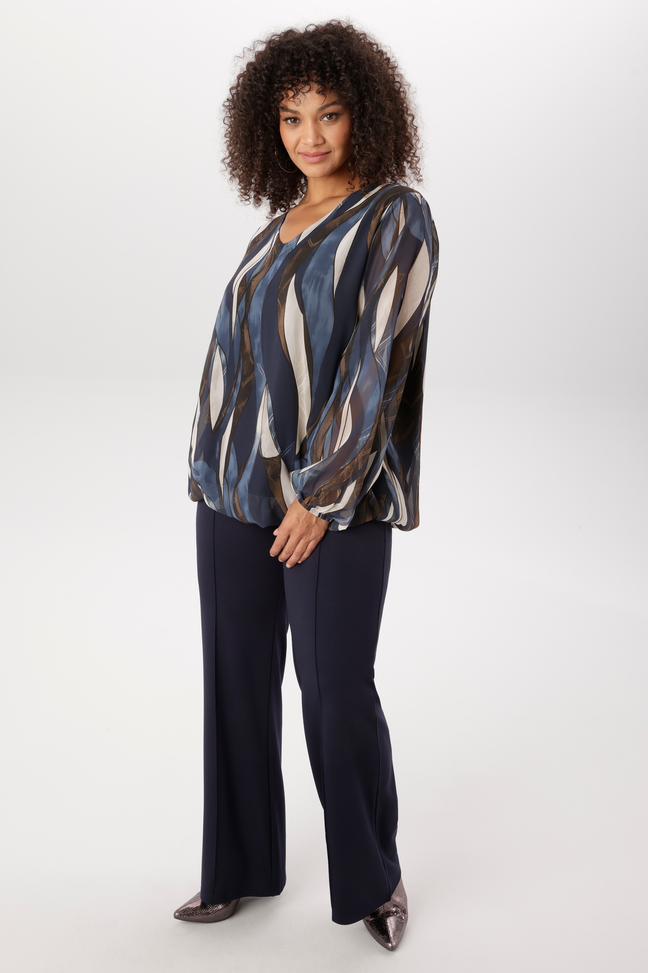 Aniston PLUS Blouse à enfiler dans un dessin tendance - NOUVELLE COLLECTION