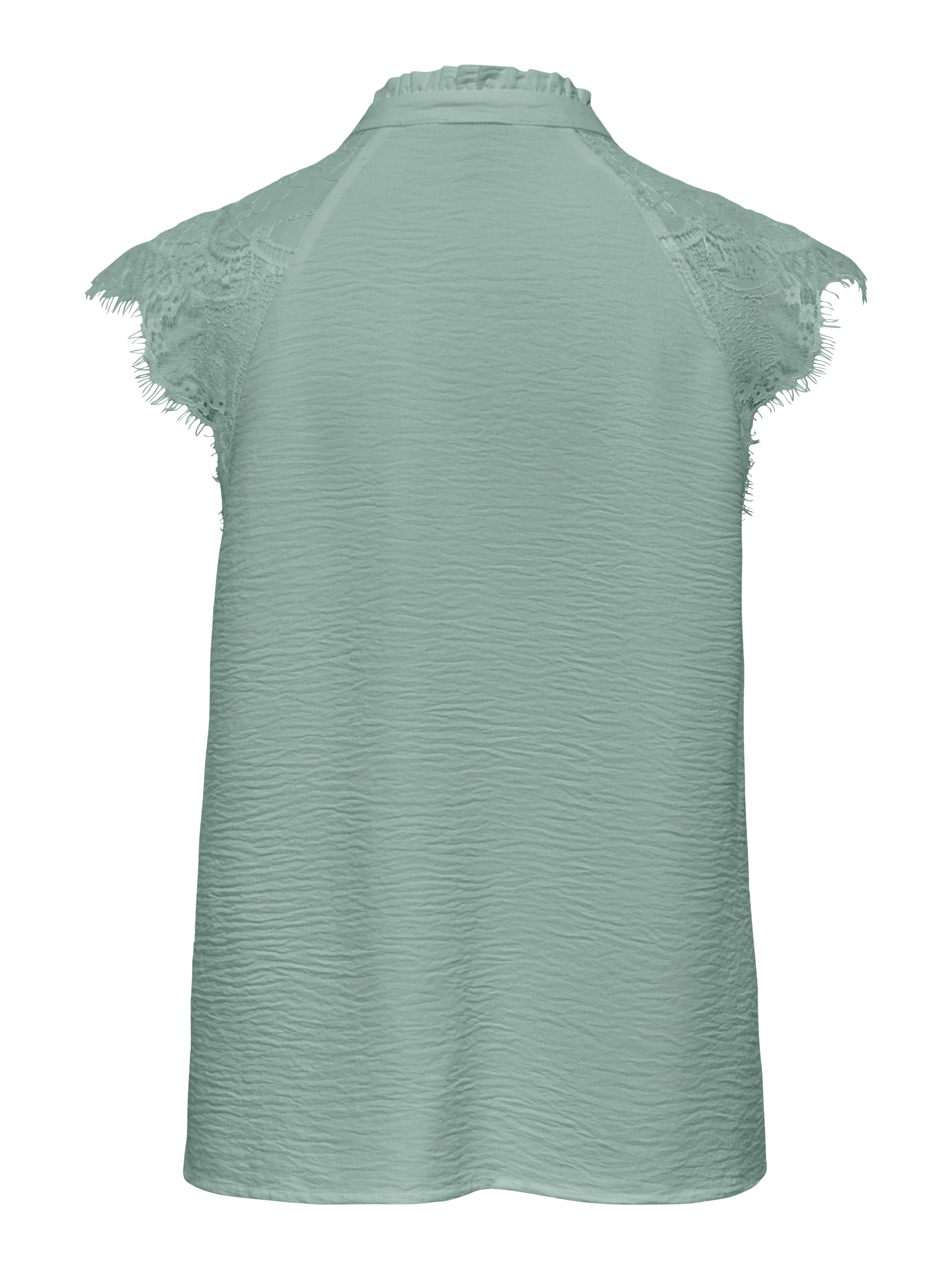 ONLY Haut de chemise »ONLPLOY METTE SL LACE V-NECK TOP WVN« fibre synthétique, coupe régulière, col en V