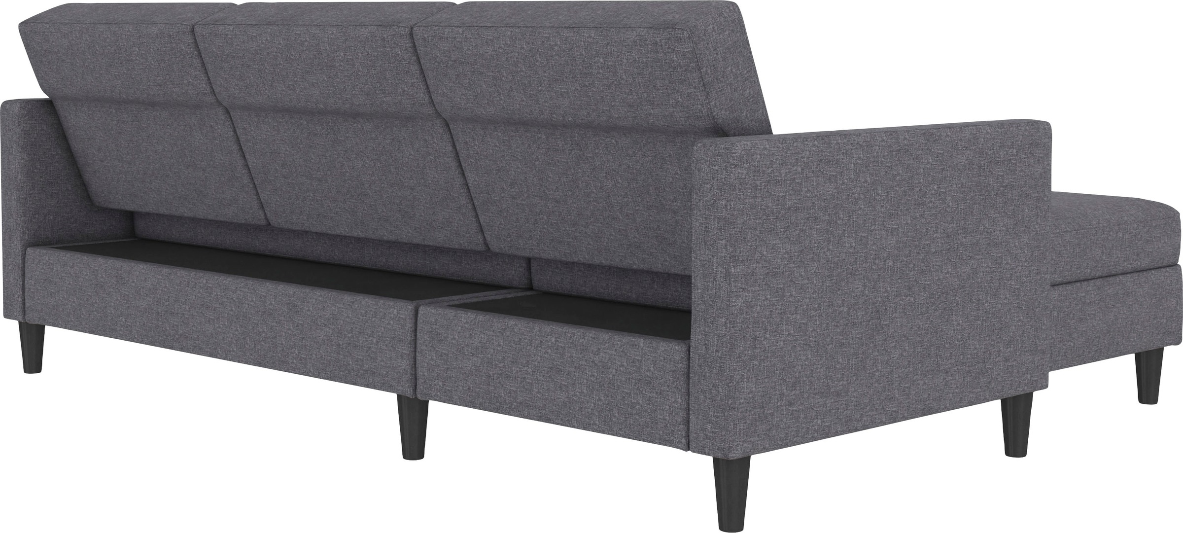 Dorel Home Ecksofa »Hartford II«, mit Bettfunktion und Stauraum, Recamiere beidseitig montierbar