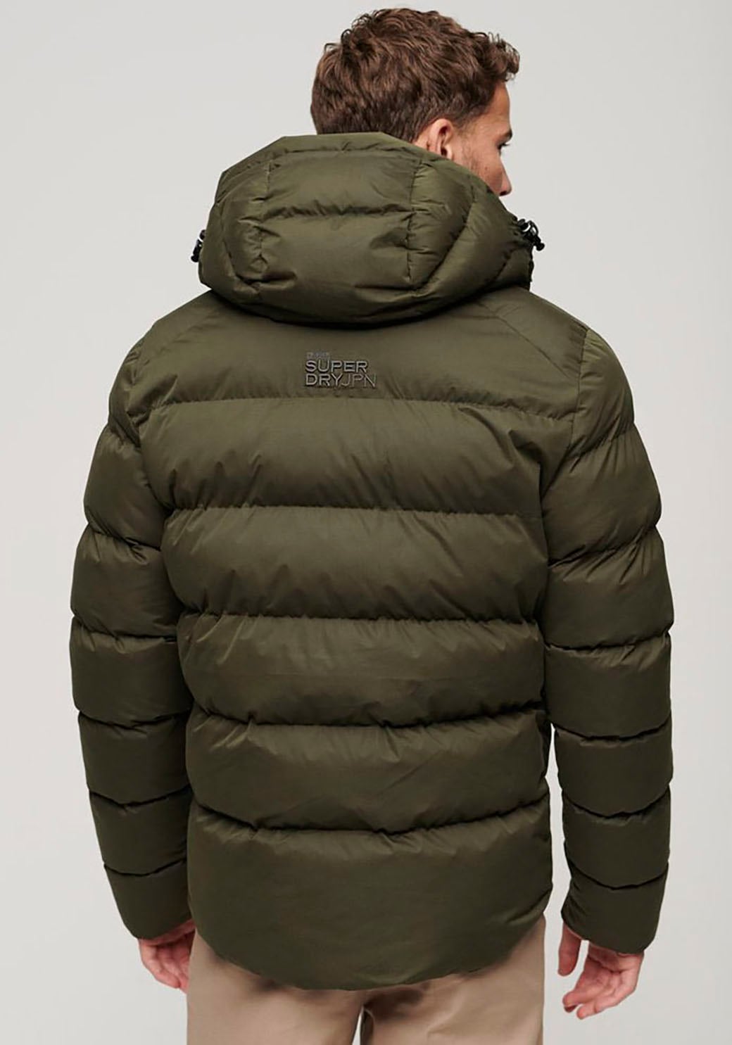 Superdry Steppjacke »HOODED MICROFIBRE SPORT PUFFER«, mit Kapuze