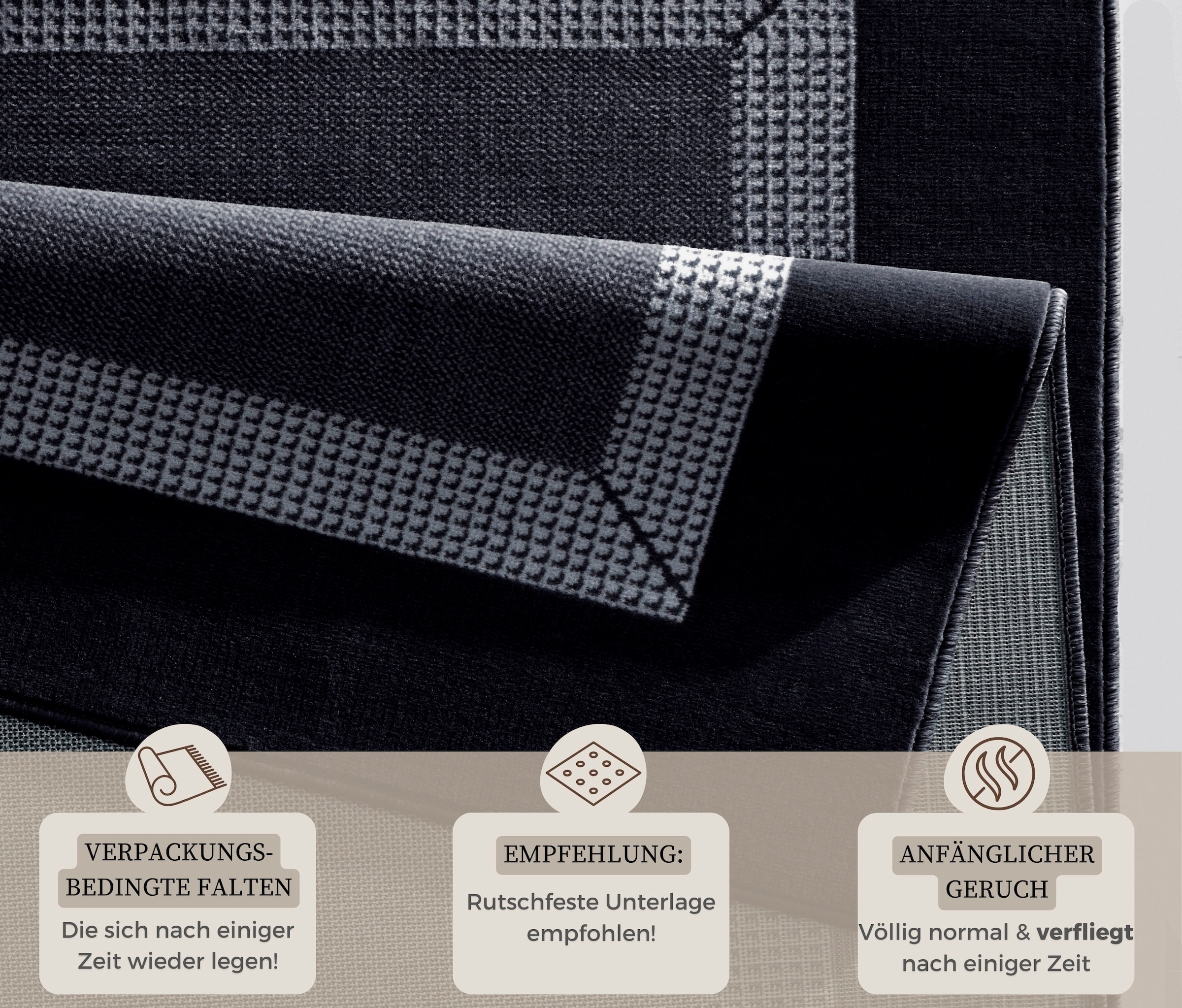 HANSE Home Teppich »Band«, rechteckig, 9 mm Höhe, Kurzflor, weich, Läufer Grössen, Wohnzimmer, Schlafzimmer, Esszimmer