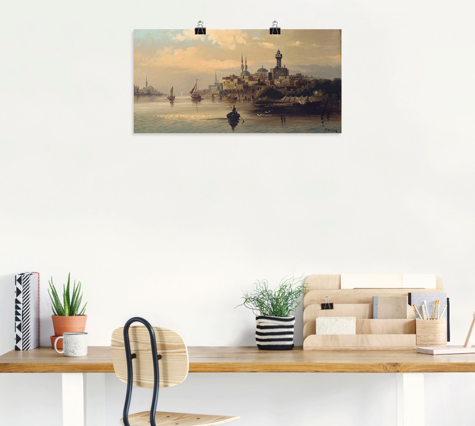 Artland Wandbild »Kauffahrtsschiffe auf Bosporus, Istanbul«, Gewässer, (1 St.), als Leinwandbild, Poster, Wandaufkleber in verschied. Grössen
