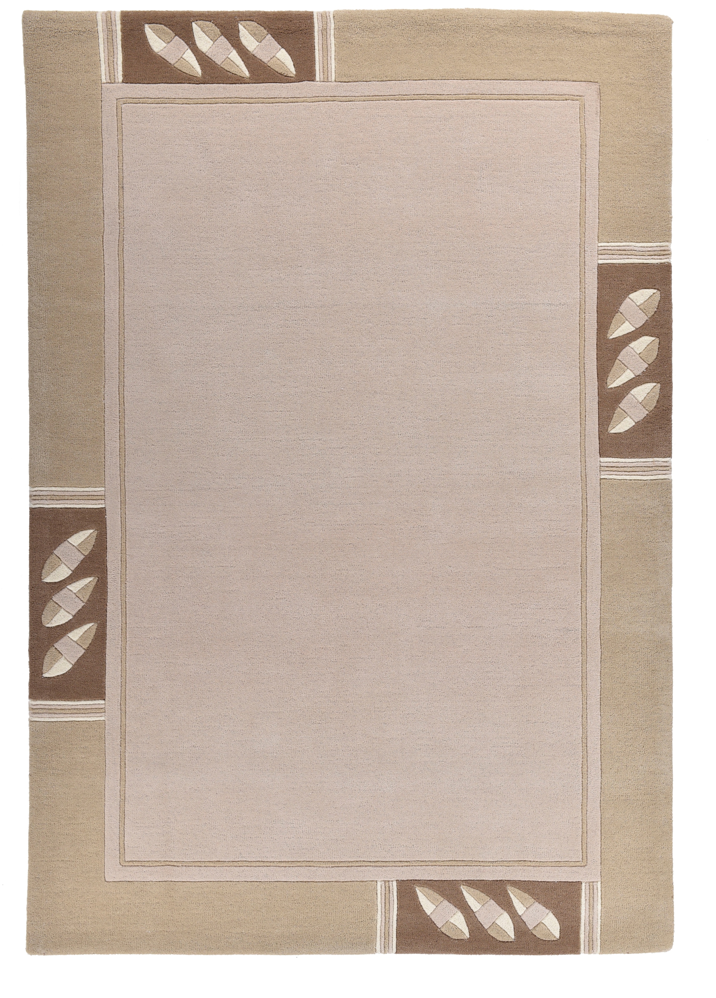 THEKO Wollteppich »Royal Nepali 3029«, rechteckig, 15 mm Höhe, reine Wolle, handgetuftet, modernes Design, mit Bodüre