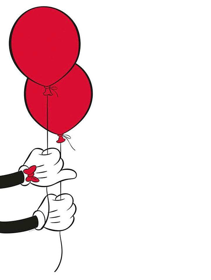 Image of Komar Bild "Mickey Mouse Balloon" Disney 1 Stk. tlg. Wandbild zur Dekoration im Kinderzimmer - ohne Rahmen