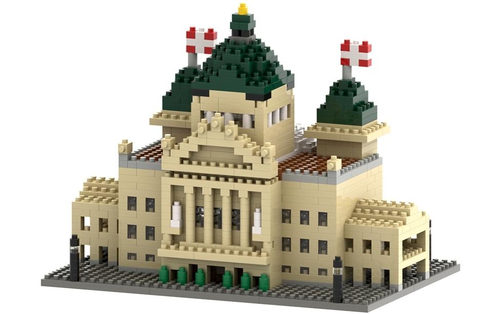 Brixies Spielbausteine »BRIXIES Bausteinmodell Bundeshaus S«, (957 St.)