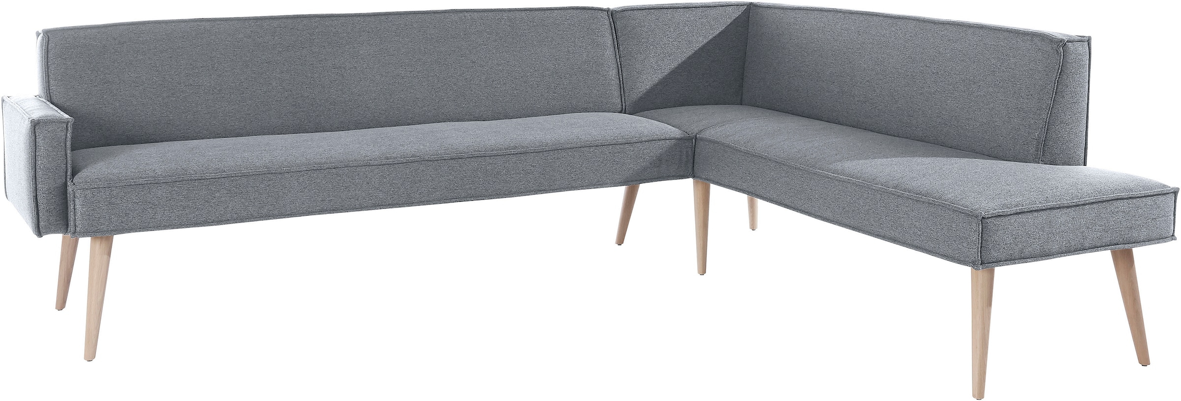 exxpo - sofa fashion Banc d'angle »Lungo, moderne Kedernaht, bequem und elegant, hoher Holzfuss« hochwertige Detailverarbeitung, frei im Raum stellbar