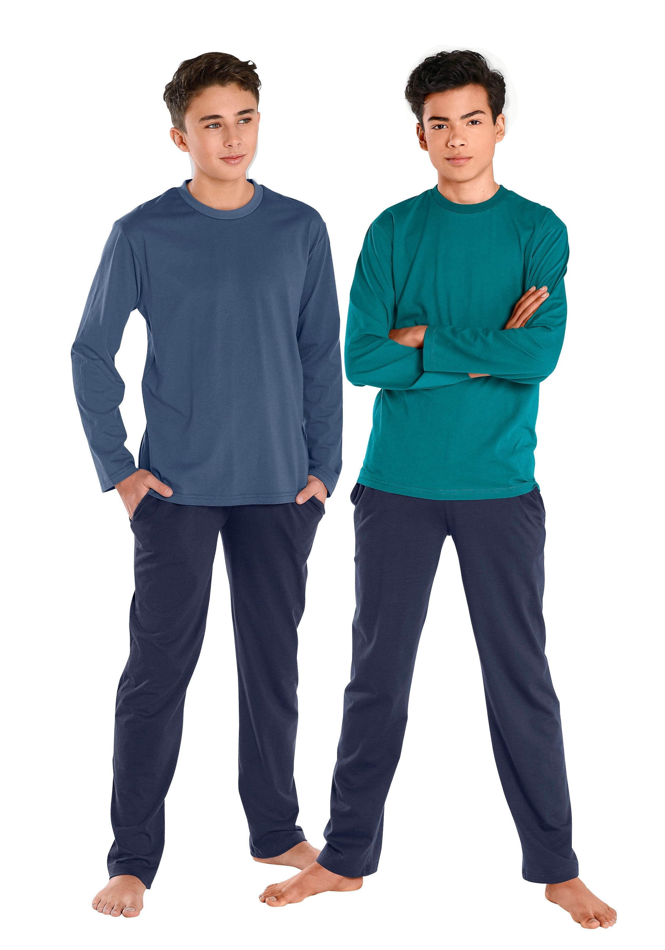 Trendige AUTHENTIC LE JOGGER Pyjama, (4 tlg., 2 Stück), in Basicfarben  versandkostenfrei - ohne Mindestbestellwert kaufen