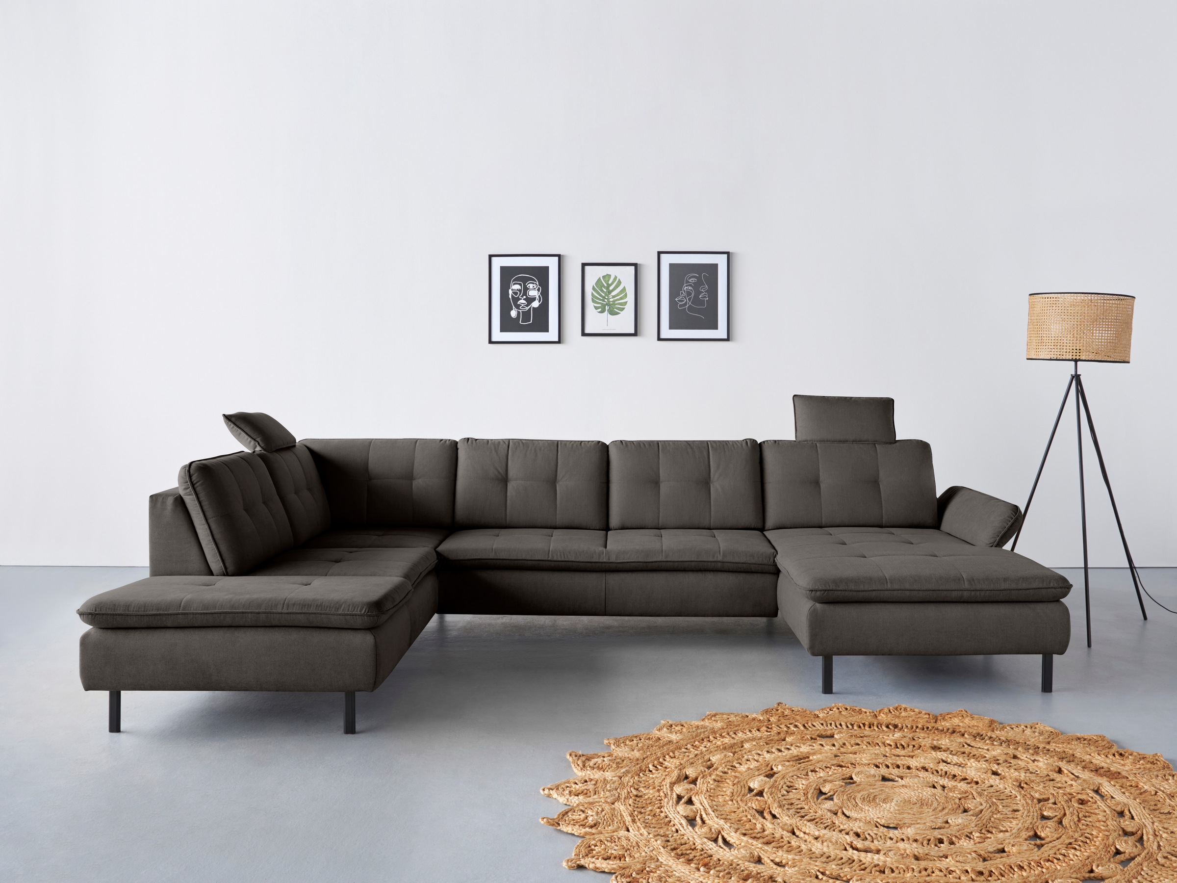 Image of Home affaire Wohnlandschaft "Birkholm U-Form" Armlehnverstellung, auch in Easy Clean Bezug - mit Wasser zu reinigen