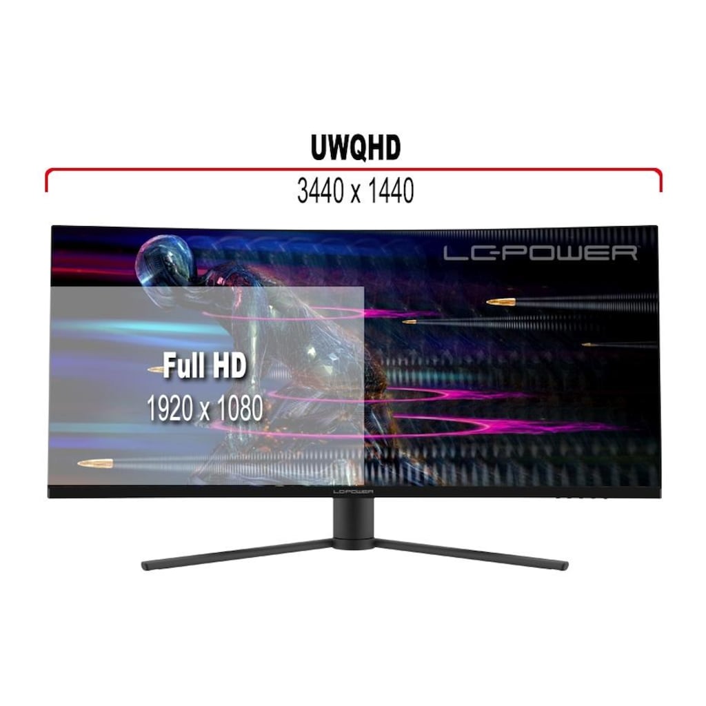 LC-Power LED-Monitor »LC-M34-UWQHD-165-C«, 86,02 cm/34 Zoll, 3440 x 1440 px, UWQHD
