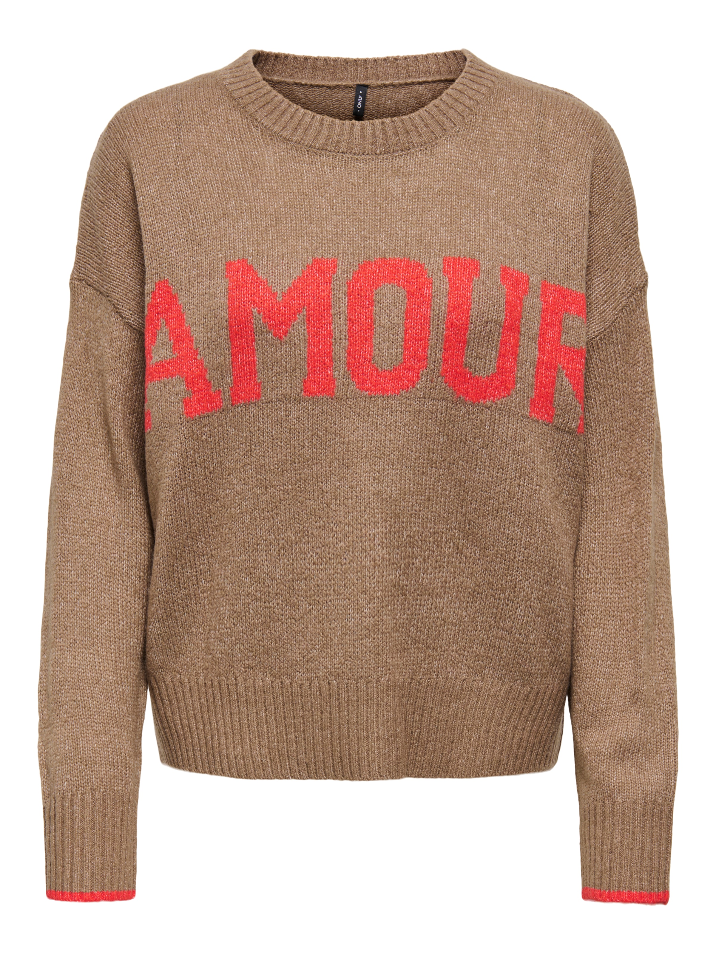 ONLY Pull à col rond »ONLNEW AMOUR LS TEXT O-NECK CS KNT«