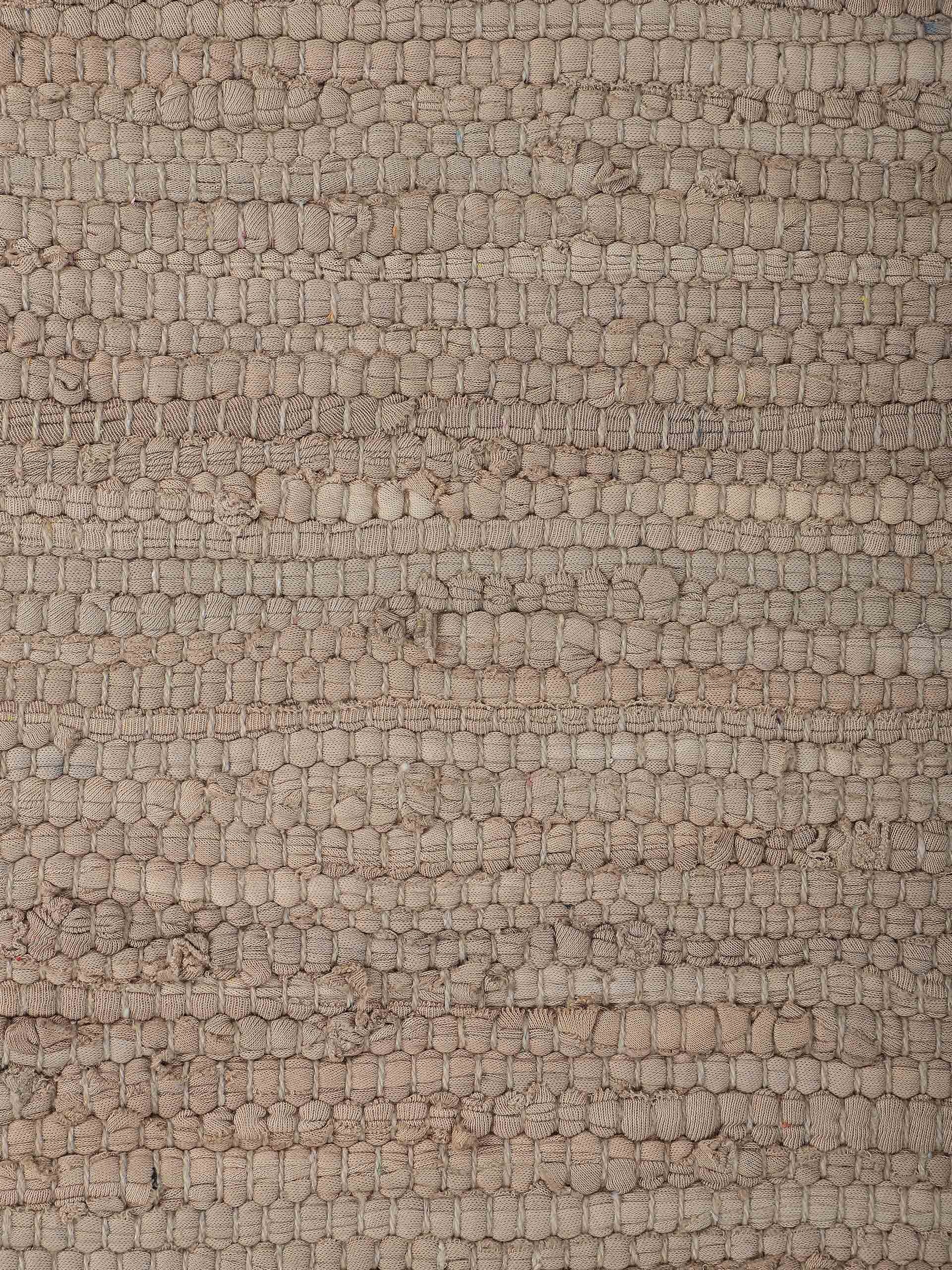 carpetfine Teppich »Kelim Chindi uni, auch als Läufer«, rechteckig, 5 mm Höhe, Wendeteppich, reine Baumwolle, handgewebt, Uni-Farben, mit Fransen