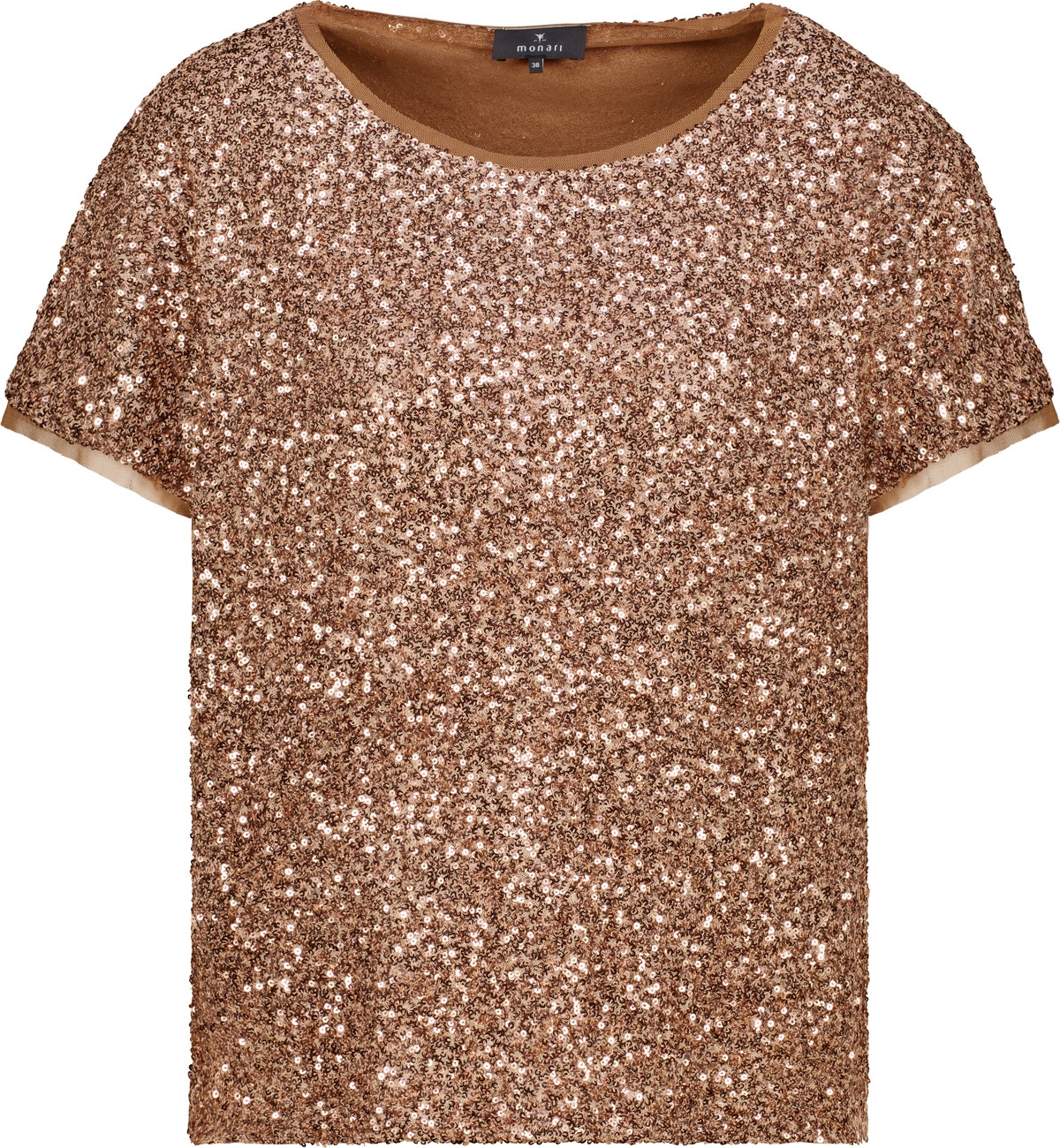 Monari T-shirt »Shirt Pailetten Allover« Regular fit mit Pailletten