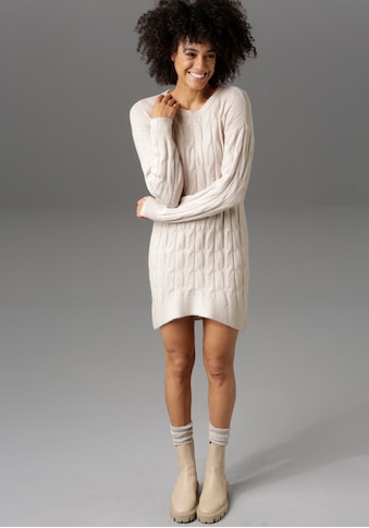 Aniston CASUAL Longpullover, mit trendigem Zopfmuster kaufen