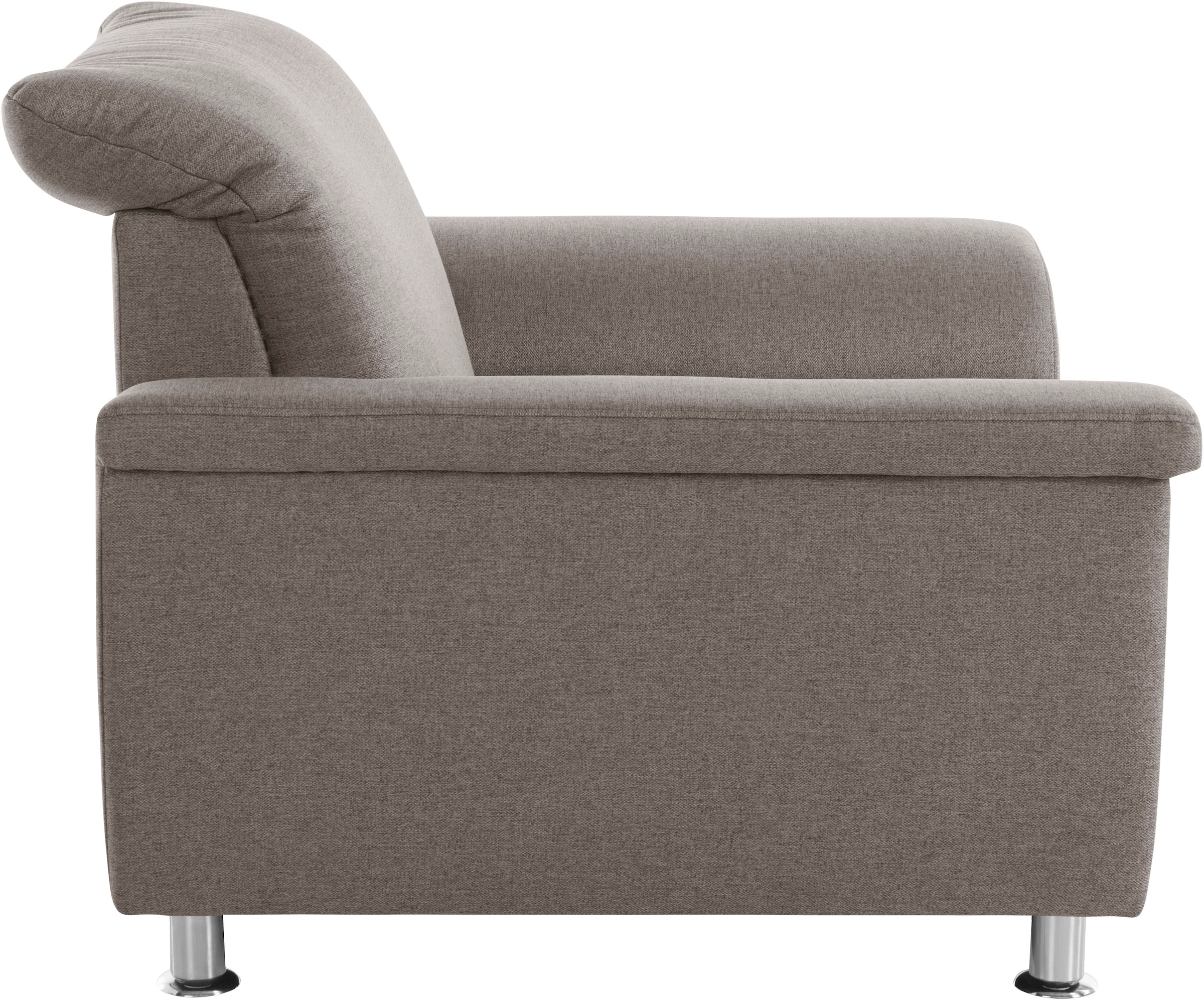 DOMO collection Sessel »Franzi, zeitlos und elegant, moderne Sitzheftung«, wahlweise mit Kopfteilverstellung