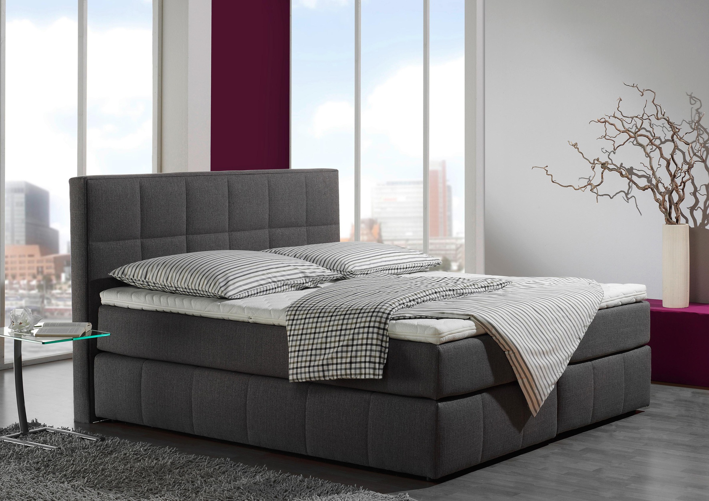Image of Home affaire Boxspringbett "Casano" mit feiner Steppung, in 3 Matratzenarten, 2 Härtegraden und 5 Farben