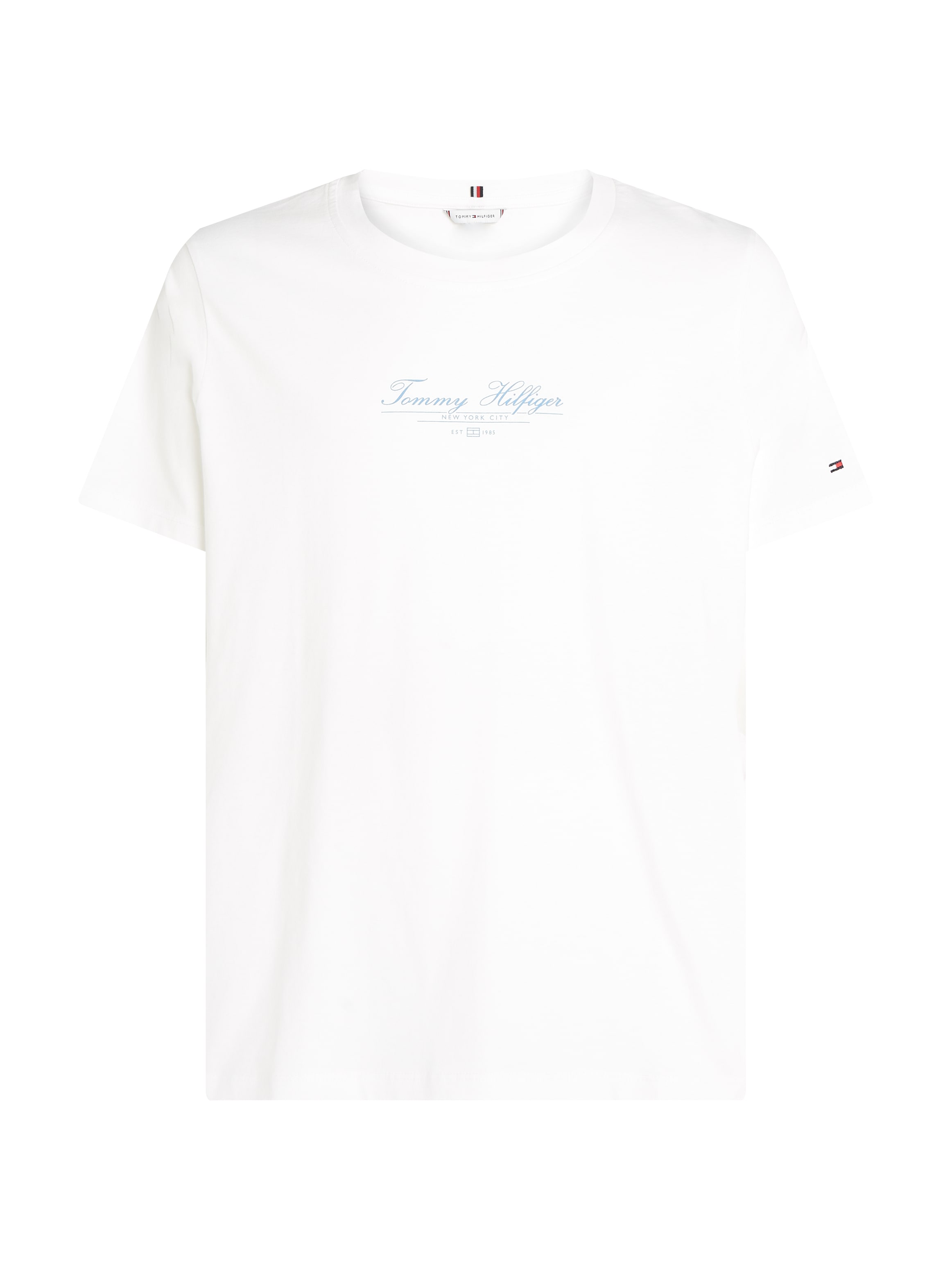 Tommy Hilfiger Curve Rundhalsshirt »CRV REG SCRIPT C-NK TEE SS«, in Grossen Grössen, Logoschriftzug