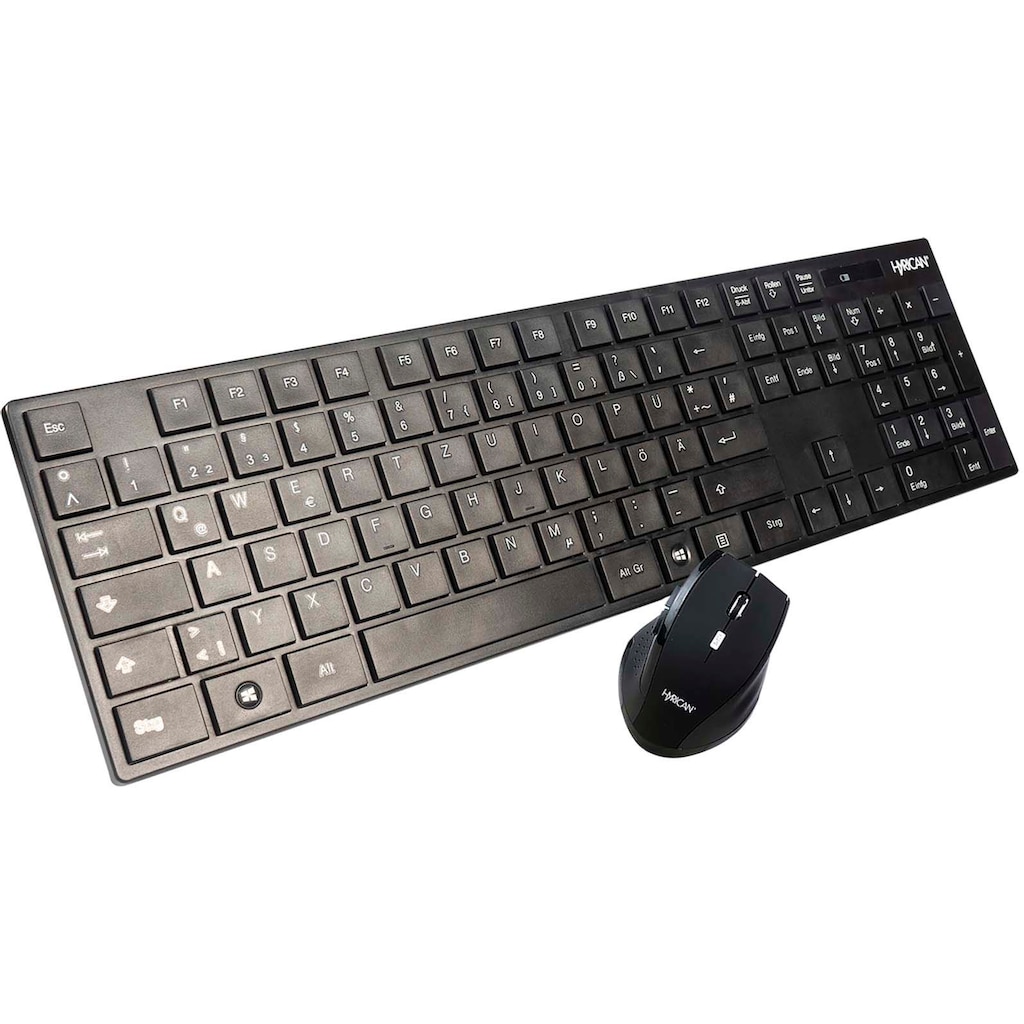 Hyrican Wireless-Tastatur »Wireless/kabellose Tastatur und Maus«, (Ziffernblock)