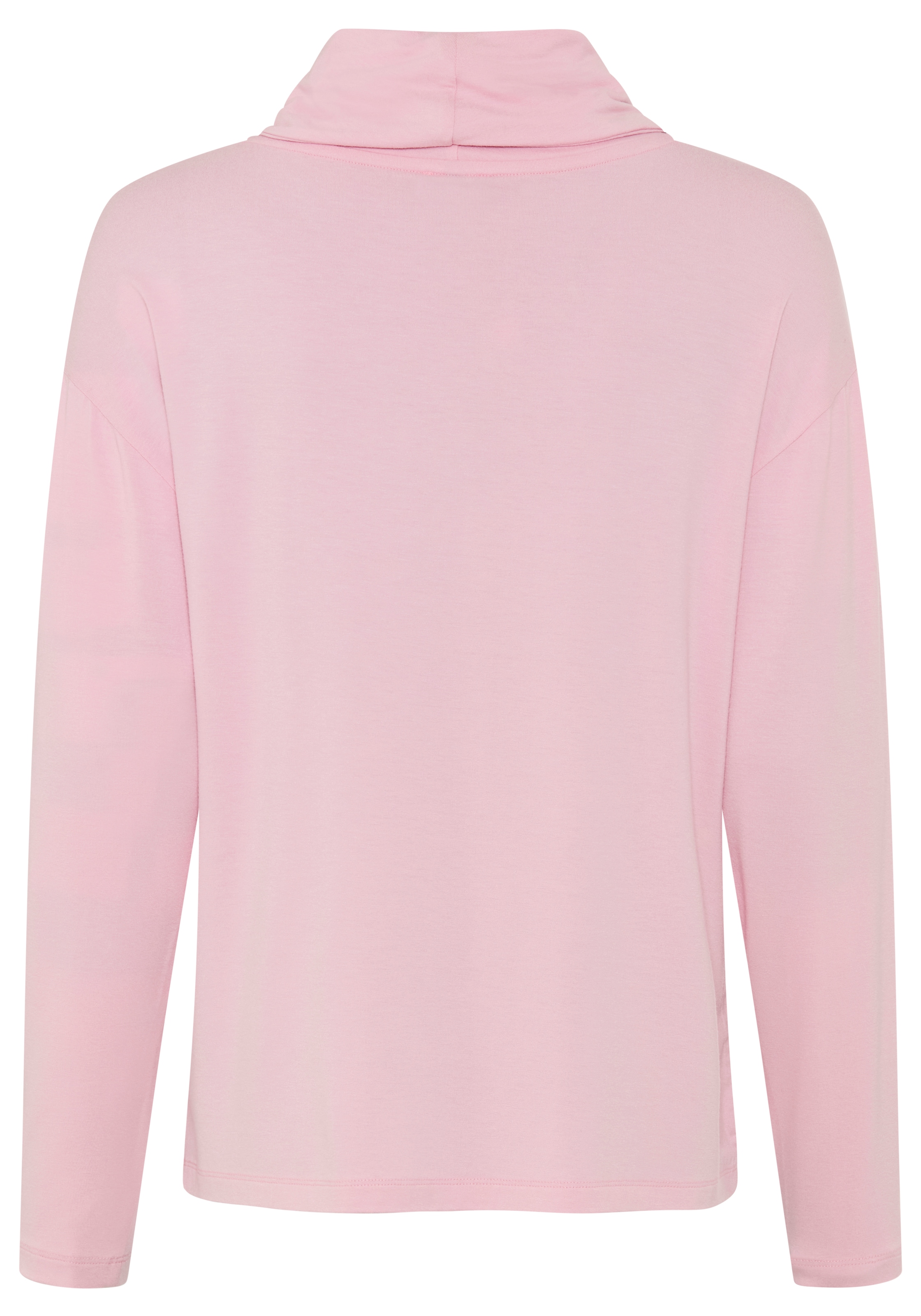Laura Scott Langarmshirt aus Jersey, mit Schlauchkragen, figurumspielende Passform, unifarben