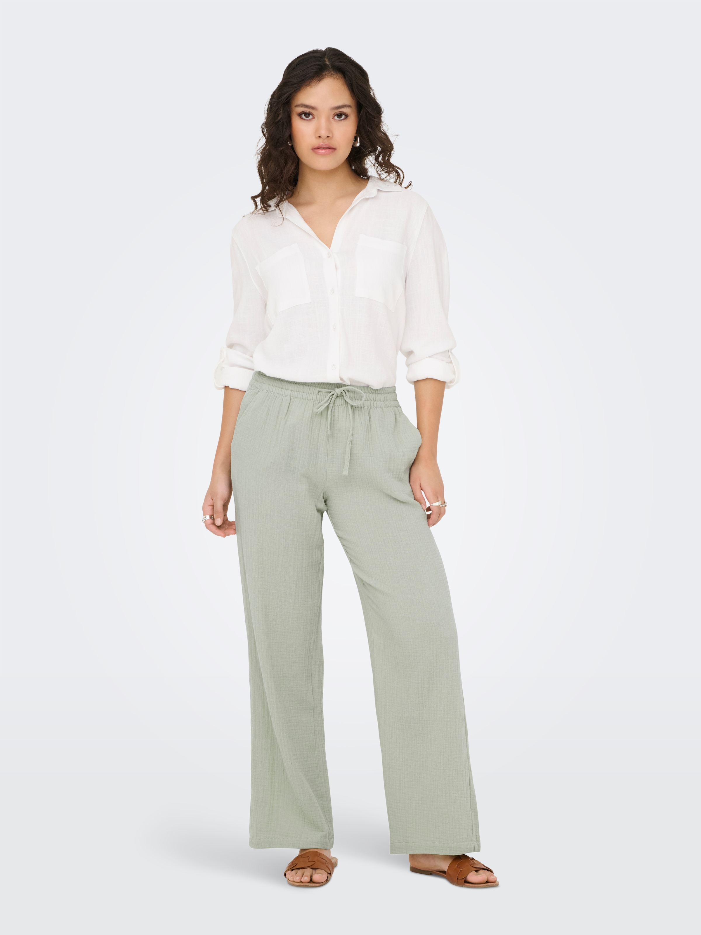 JDY Schlupfhose »JDYTHEIS LIFE WIDE PANT WVN NOOS«, aus Musselin