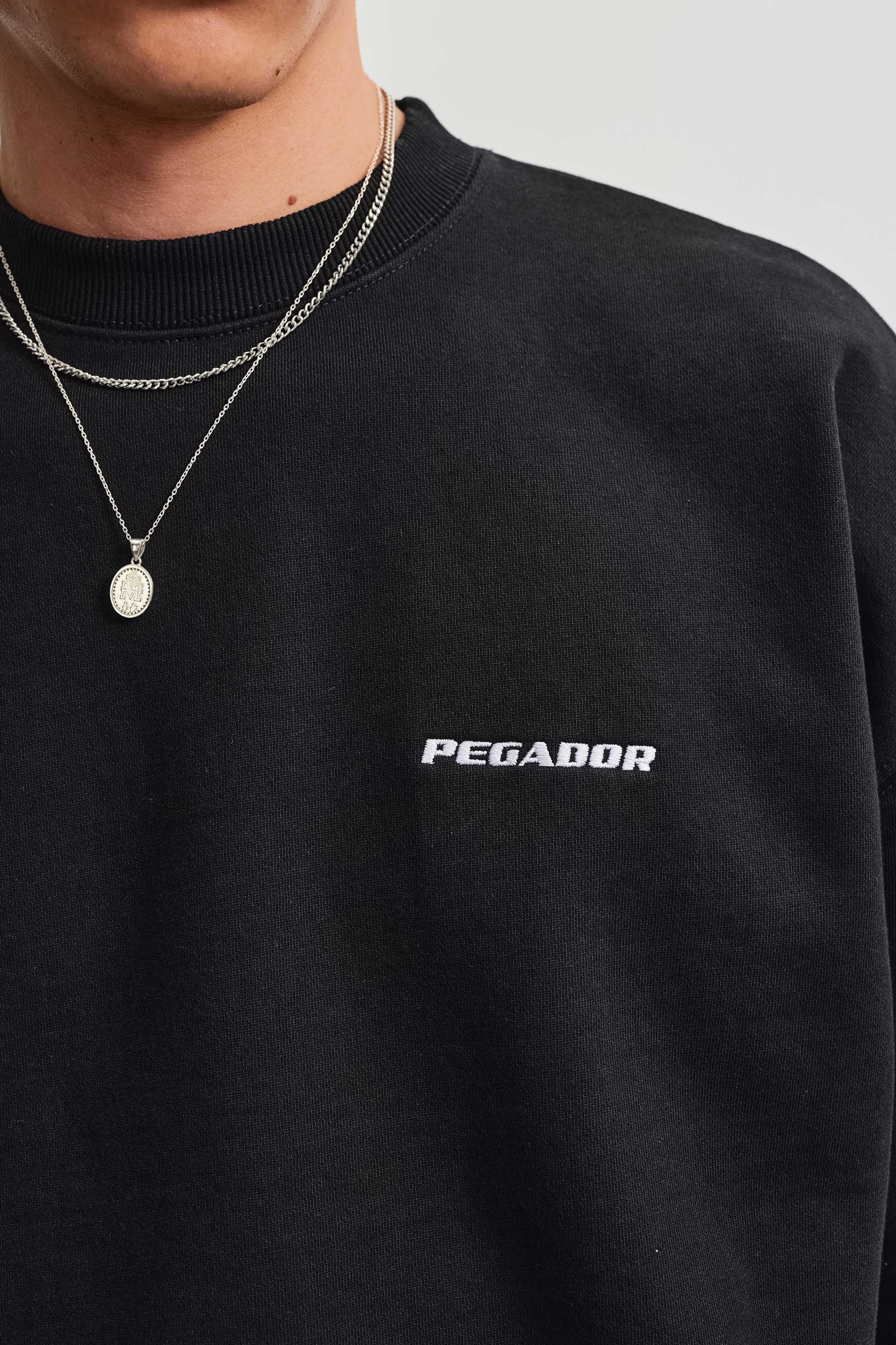 PEGADOR Sweat-shirt »Logo Oversized Sweater«, mélange de coton, oversize
