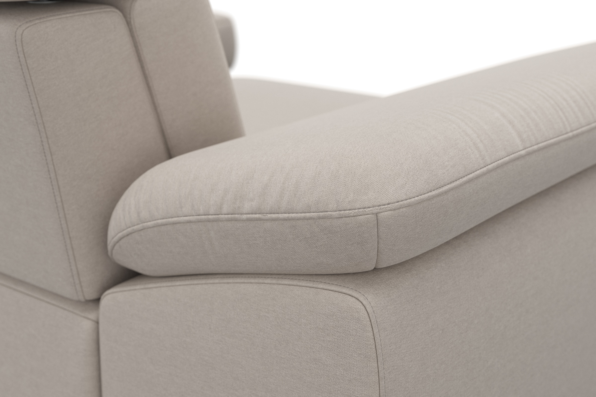 sit&more Ecksofa »Cabrio L-Form, B: 295 cm, mit Sitztiefen-, Arm- & Kopfteilverstellung« 2 Nierenkissen, Federkern, optional Bettfunktion und Stauraum