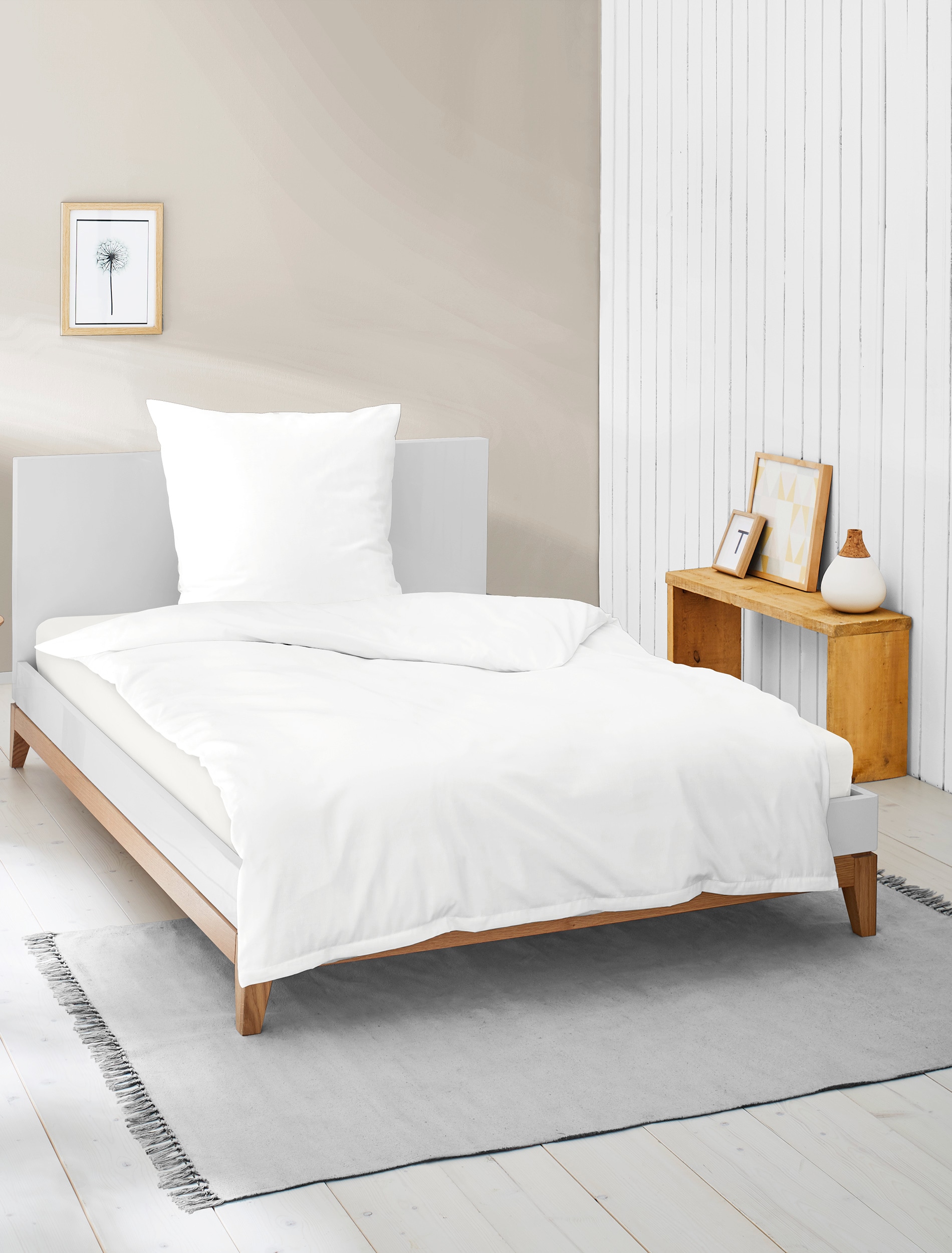 BIERBAUM Bettwäsche »Elegant uni«, Mako-Satin, 100 % Baumwolle, Uni, pflegeleicht